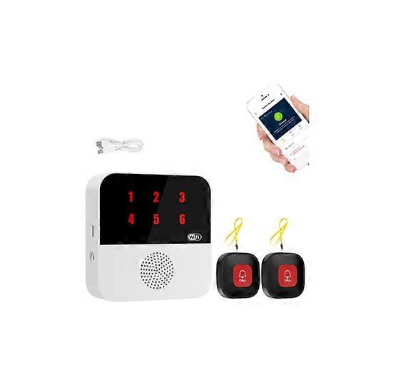 2025 Latest Model  WiFi Smart Wireless Caregiver Pagers for Elderly Alert Button That Calls Cell Phone Caregiver Alert System with LED Numb