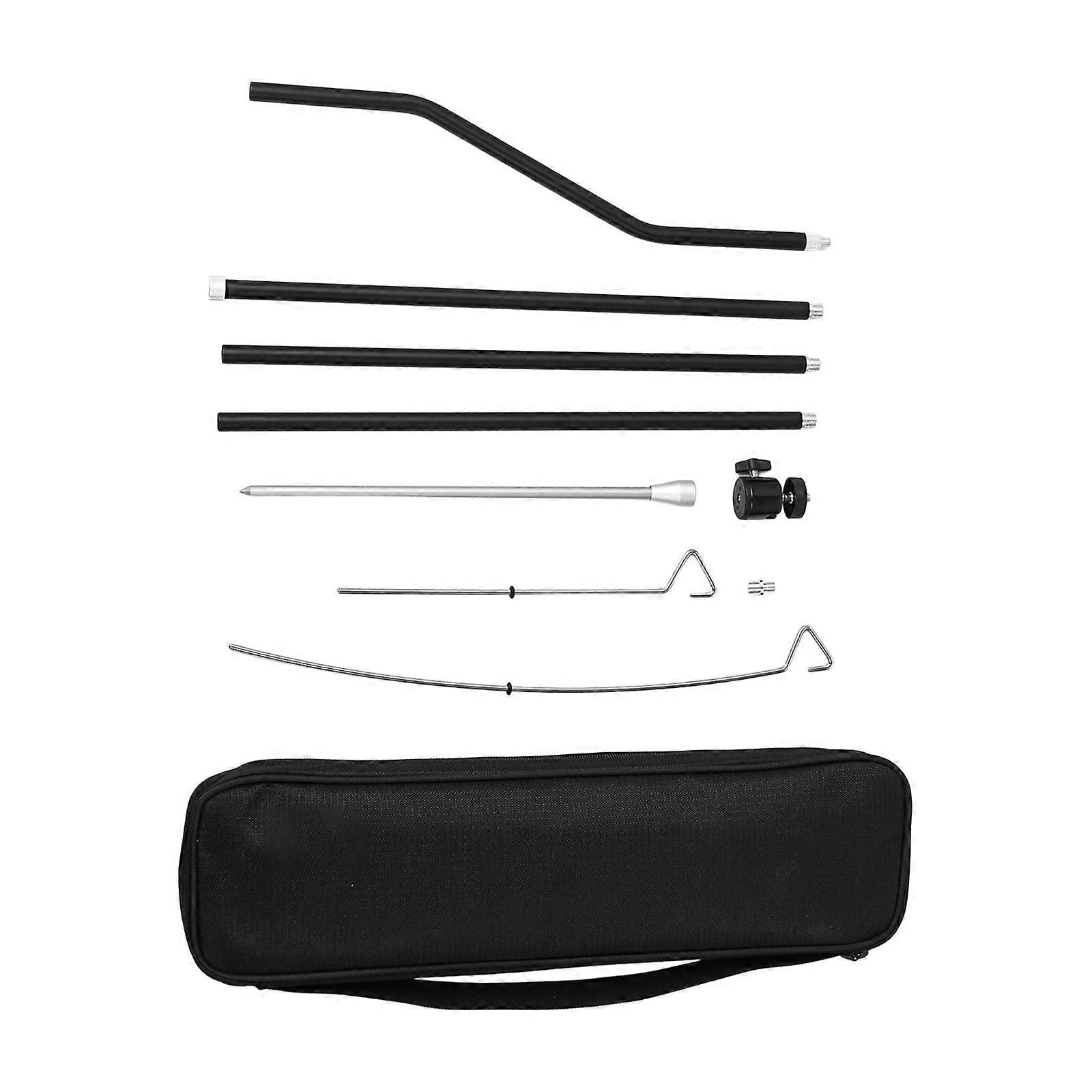 Camping Light Stand Detachable Aluminium Alloy Light Hangers with Double Hook Portable Adjustable Light Bracket Multicolor