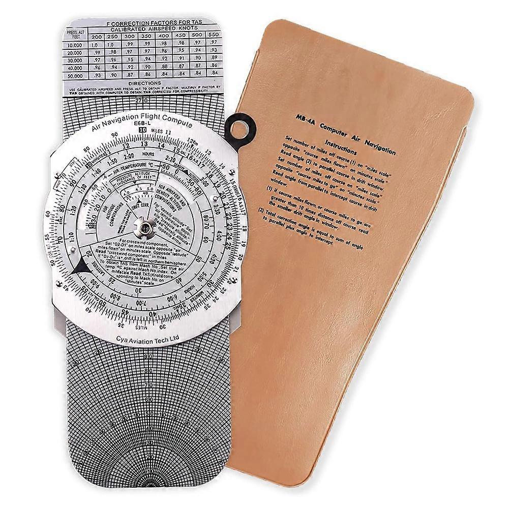 E6B Metal Flight Computer,Aviation Aluminum Flight Computer,Aviation Pilot Calculator Standard Flight Training A