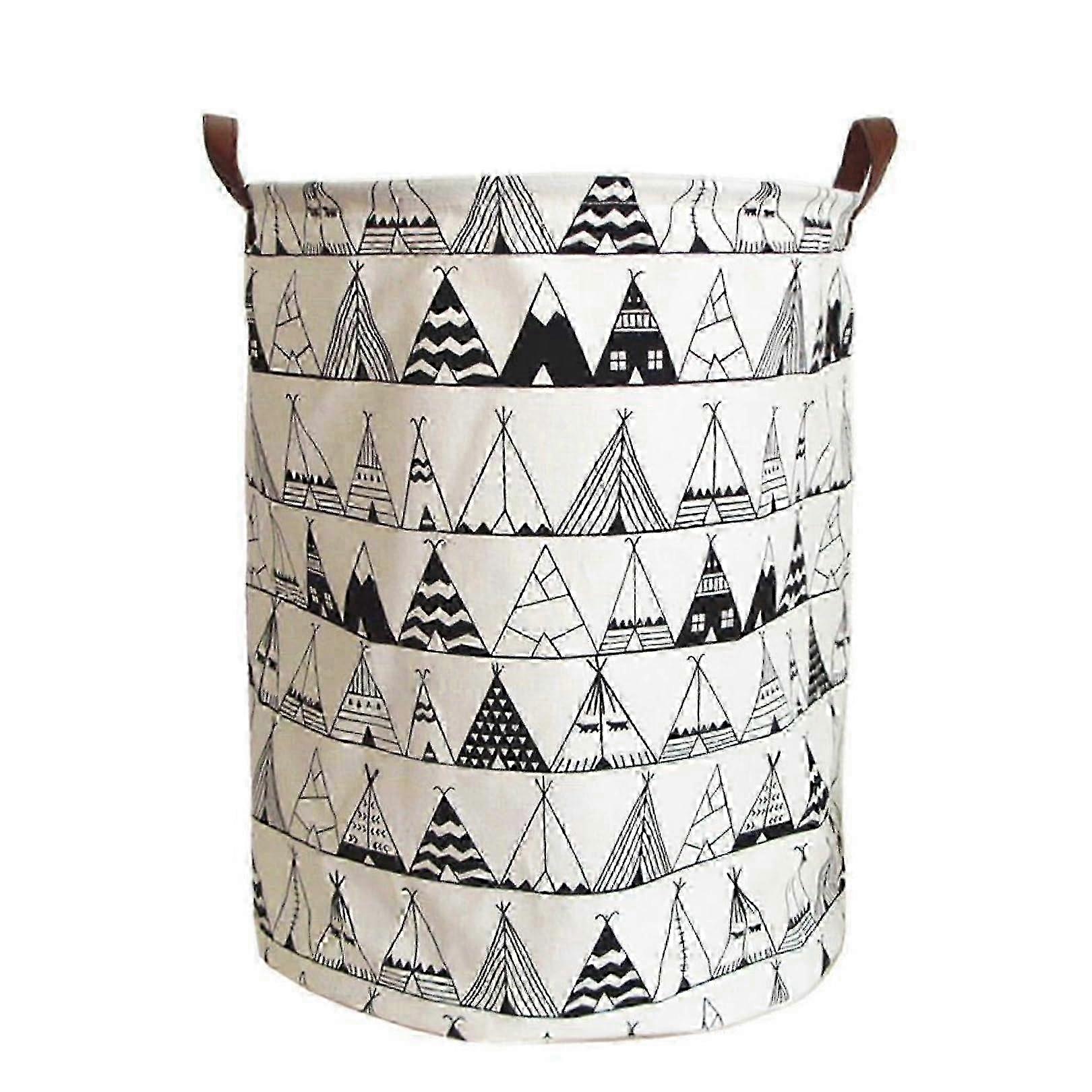 Large Storage Basket for Washing Machine, Folding Laundry Hamper with PE Coating