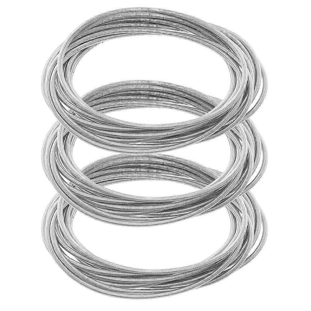 1 Box 45Pcs Spring Wire Bracelet Guitar String Bracelets Bulk Silver Steel Screw Openable Summer Stackable 2-1/4 Inch Loop Memory Wires for Jewelry Ma