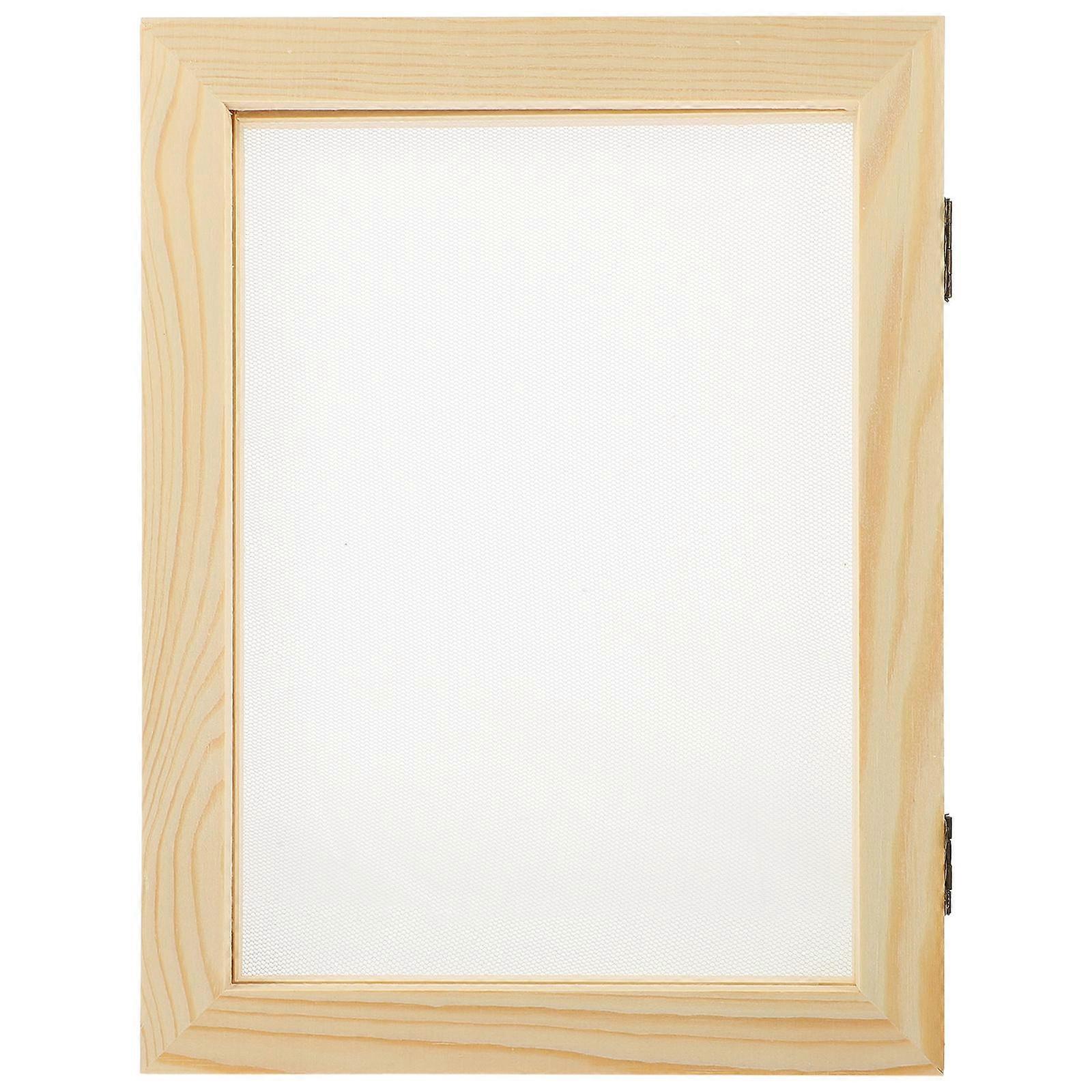 Paper Craft Supplies Wooden Paper Making Frame Light Brown Rectangular DIY Craft Tool For Children Home Use 1Set