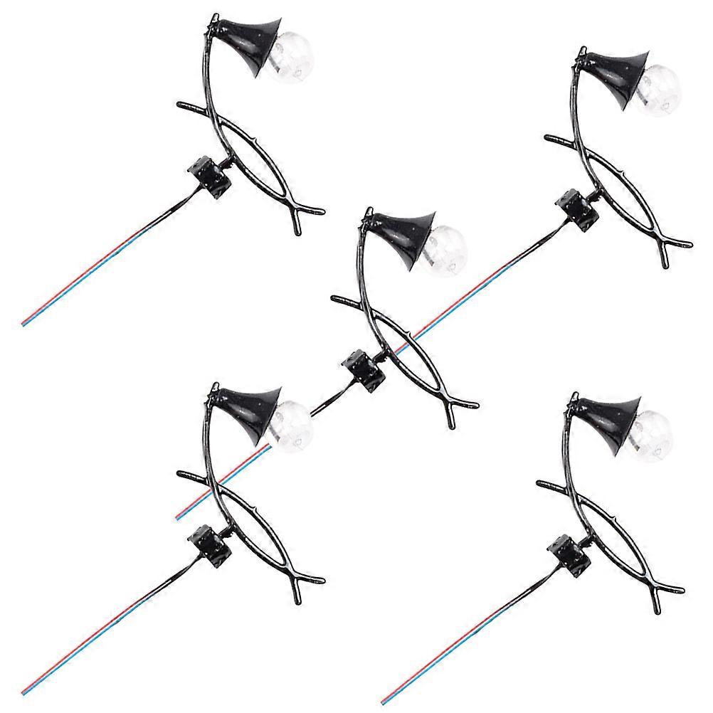 Mini Wall Lamp for Sand Table Layout Decoration 10Pcs Black Material