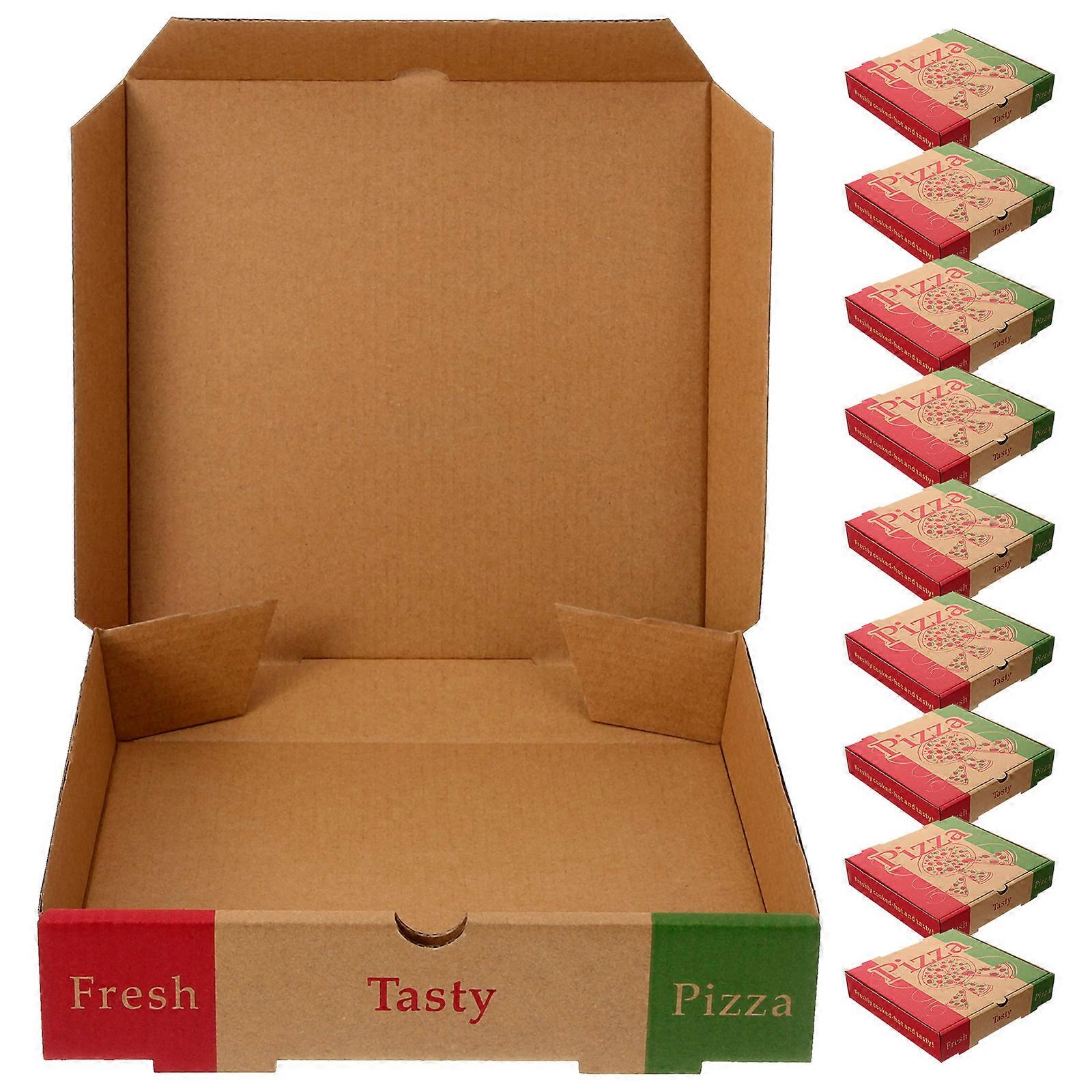 Multi Color Paper Pizza Box 8In for Storage 10Pcs Carrying Cases