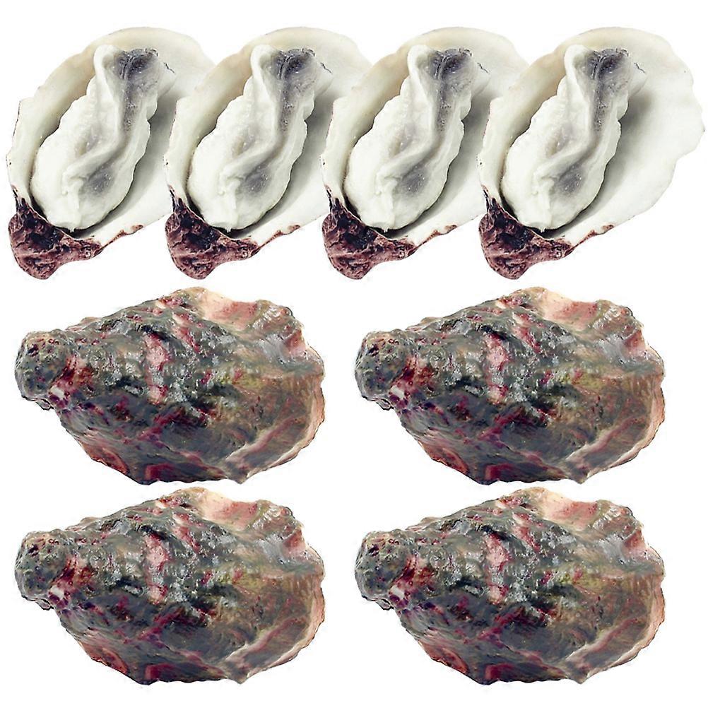 Artificial Seafood Oyster Model for Display 24Pcs Realistic Prop Set