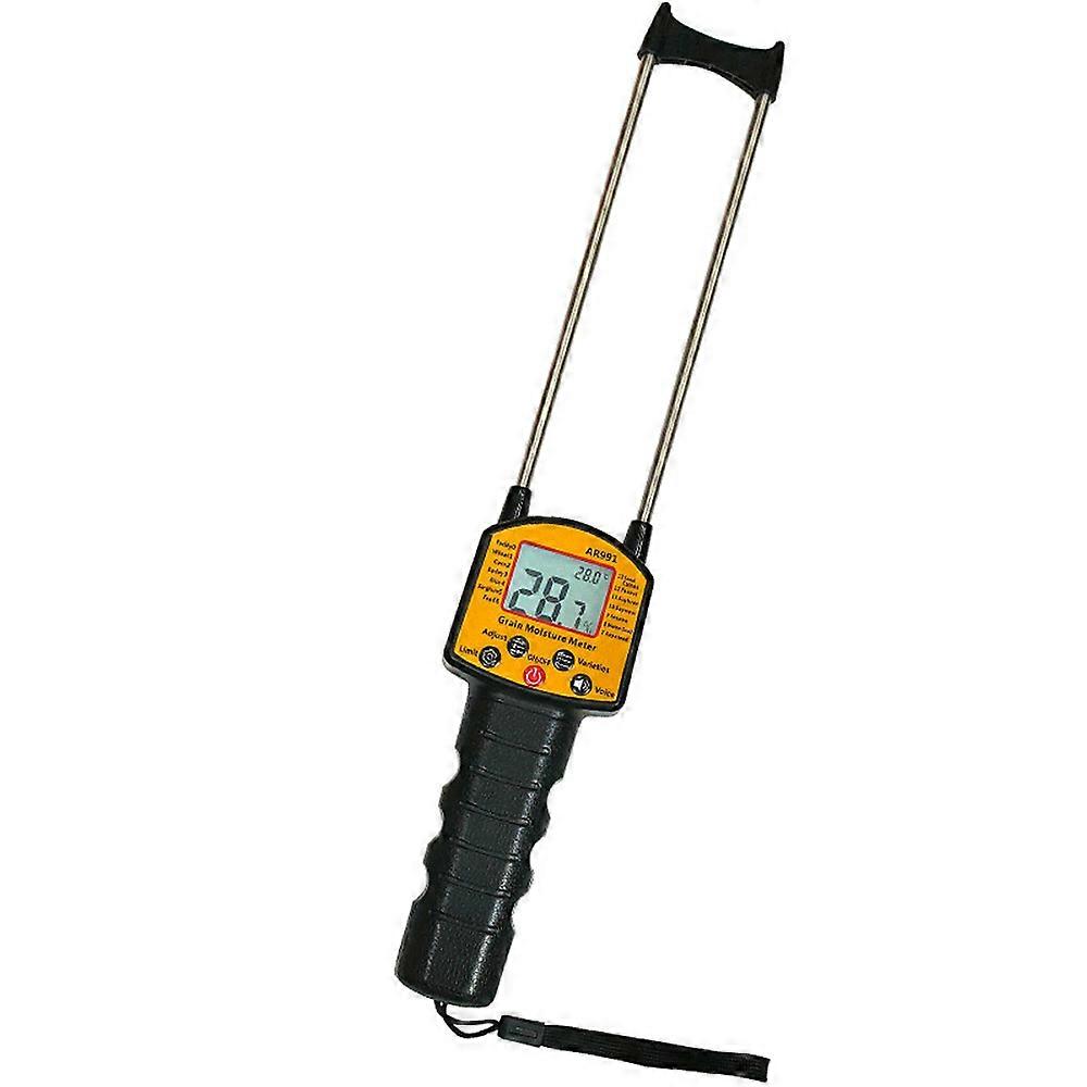 14 Types Grains Moisture Meter LCD Display Hygrometer Corn Wheat Sorghum Rice Peanut Grain Humidity Tester with Voice  Broadcast