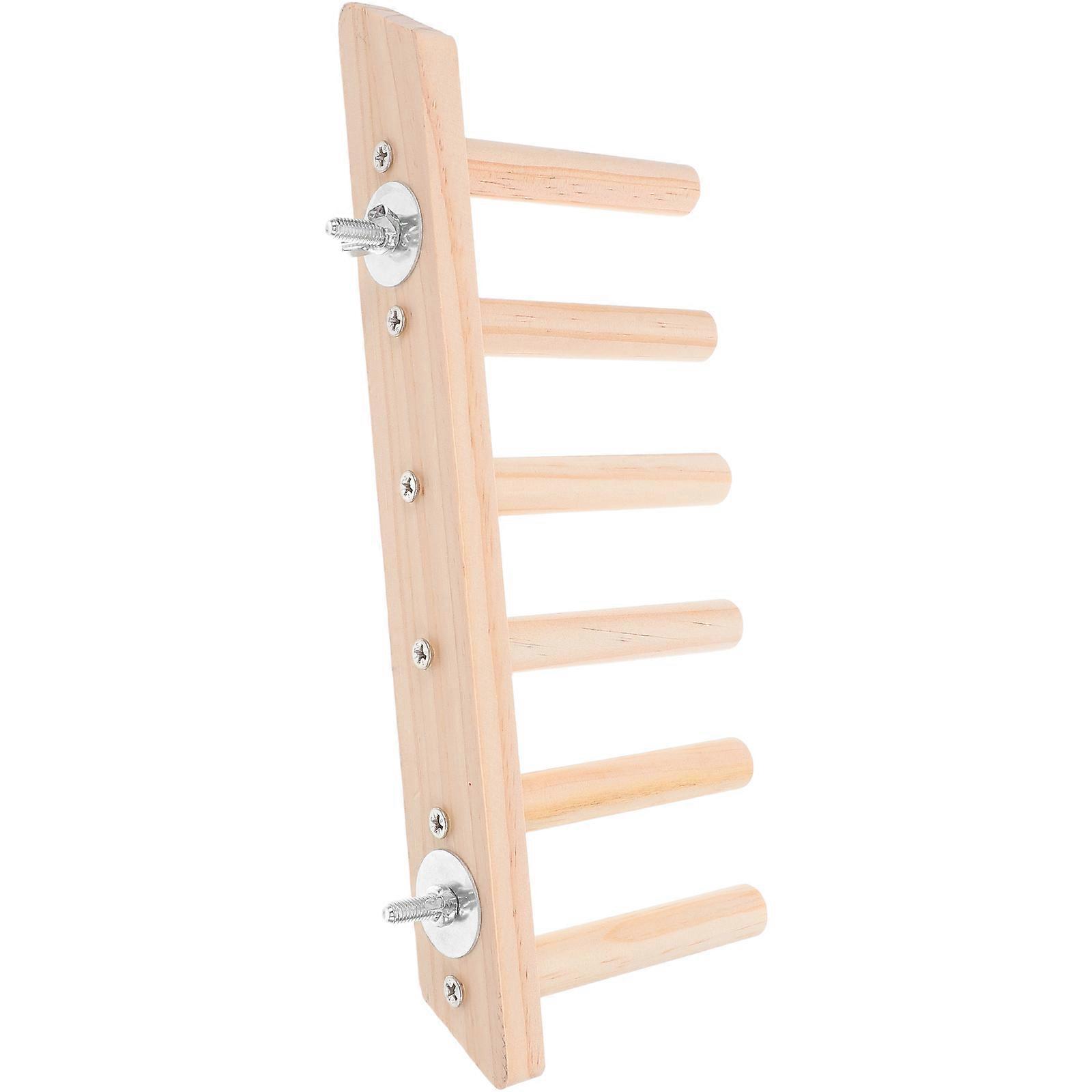 Cat Wall Frame Wooden Climbing Ladder with 6 Steps for Indoor Cats