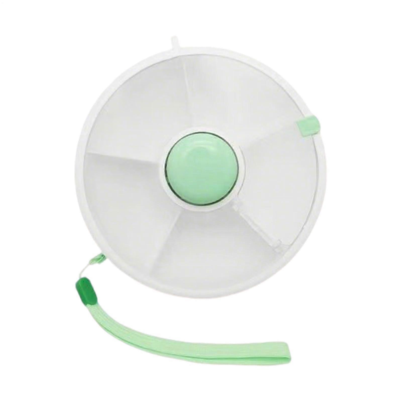 Toddler Snack Container Rotating Kids Snack Holder Box Reusable Food Storage Rotator Serving Tray Green Picnic Daycare