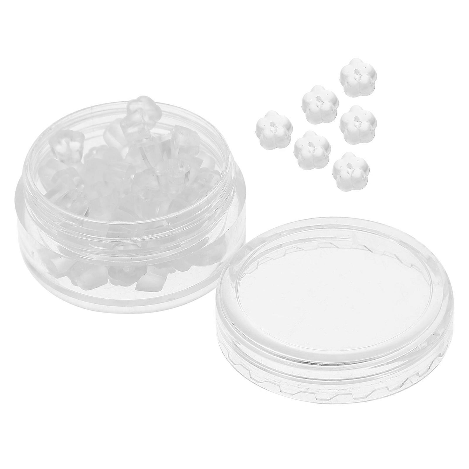 50pcs Clear Earring Backs Silicone Locking Plugs for Diy Earrings Accessories