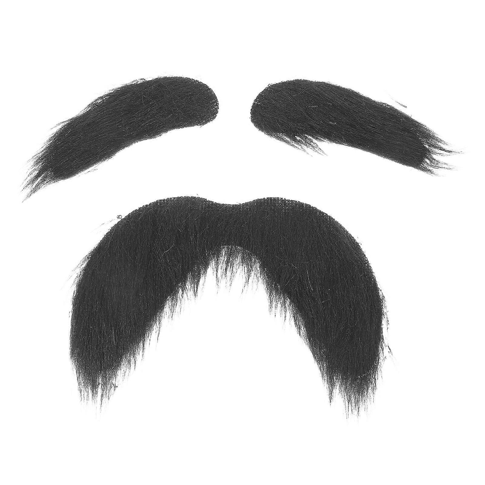 Halloween Fake Mustache and Eyebrows Set for Party with 3Pcs Costume