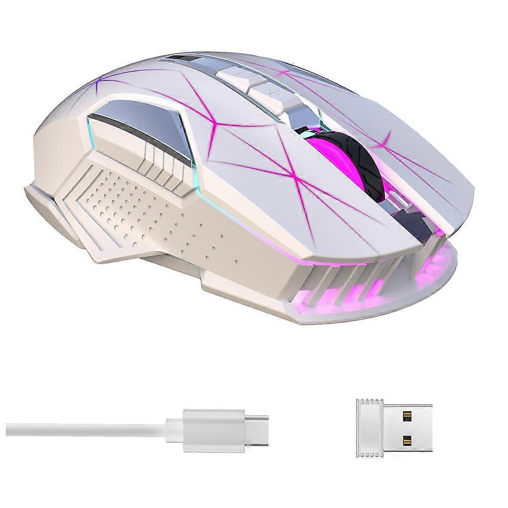 Wireless Gaming Mouse Bluetooth Mouse RGB Rechargeable 2.4G USB Cordless Computer Mice for Laptop, OS, PC, Windows