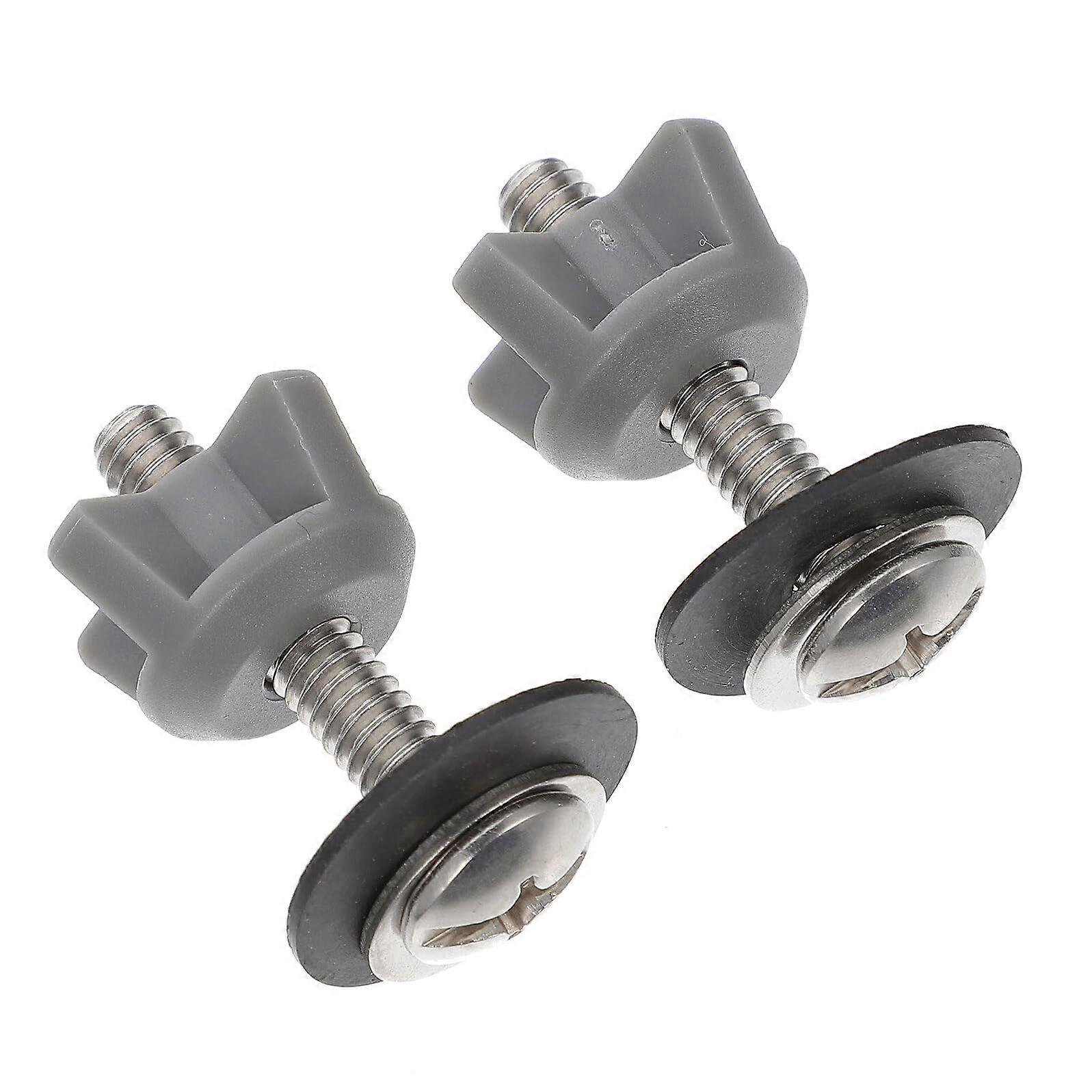 2 Pack Toilet Seat Hinges Fixing Bolts and Nuts for Easy Installation Iron and ABS Fittings