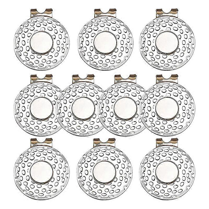 Magnetic Golf Hat Clips Ball Marker Holders Silver