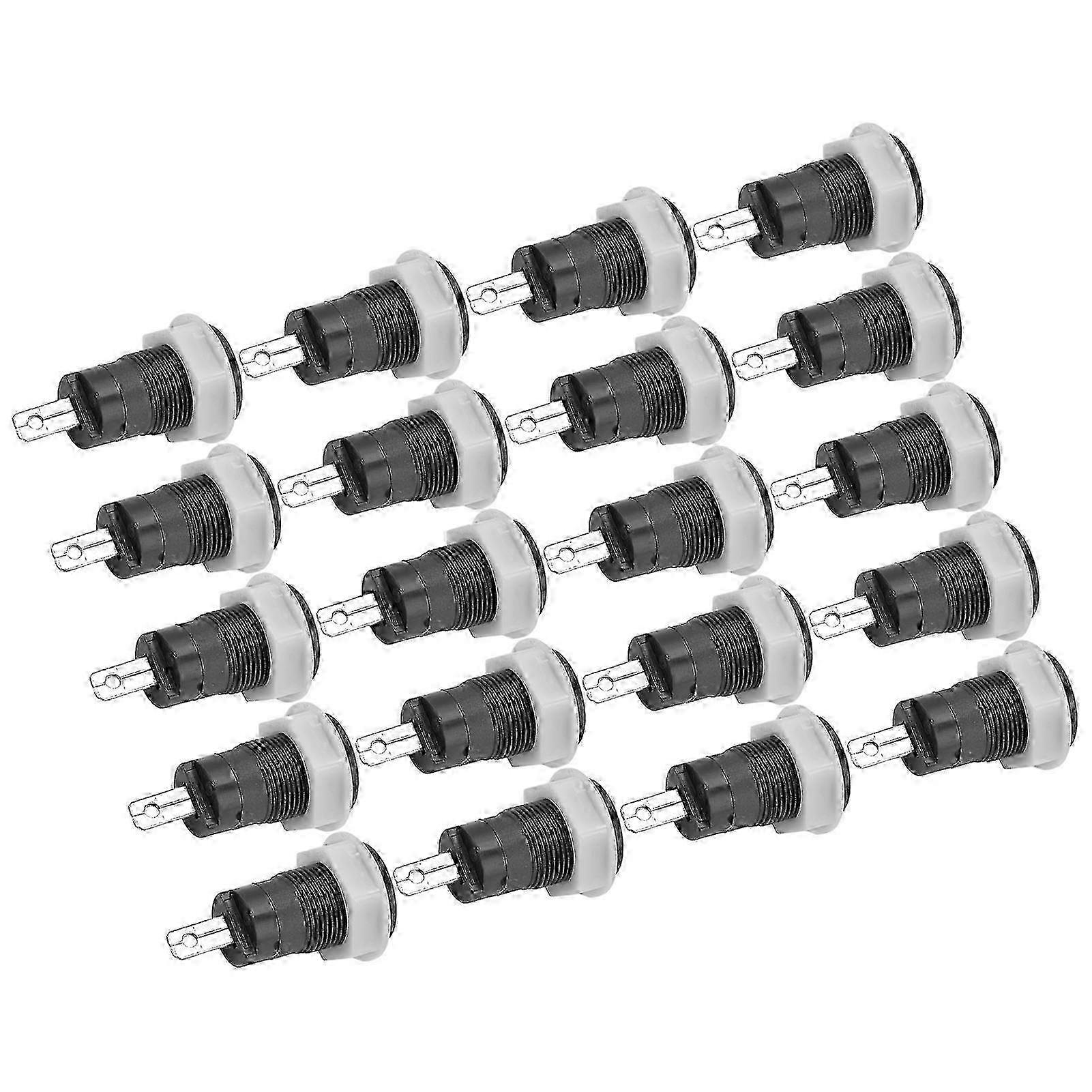 20Pcs Banana Socket Binding Post Adapter Brass Safe Welding Type Grounding Terminal 4mm 402 1KV 32ABlack