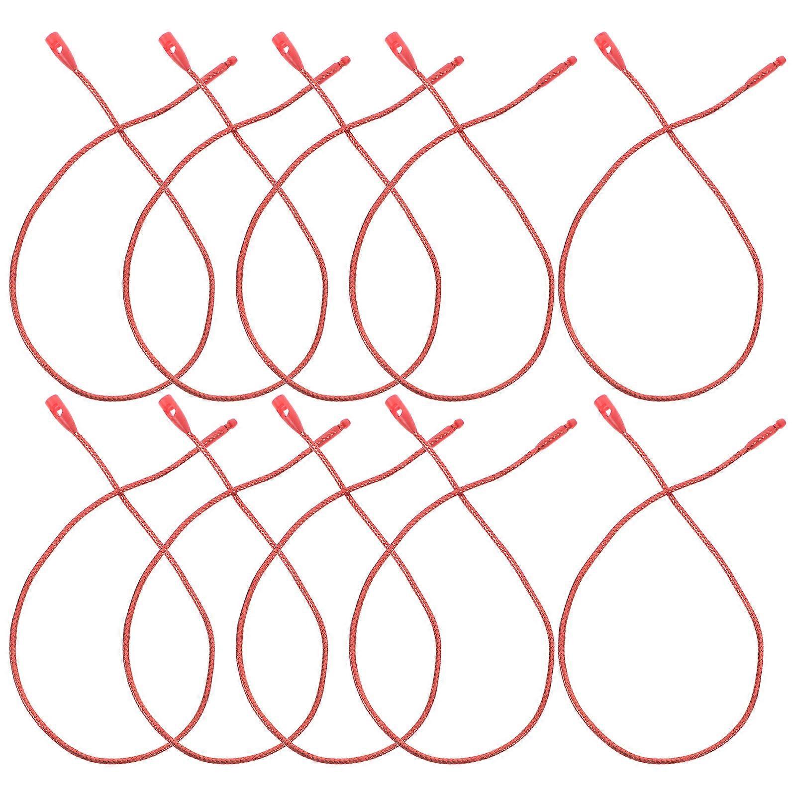 Precut Snap Locking Christmas Ornament Strings for Hanging 100Pcs Red Ropes