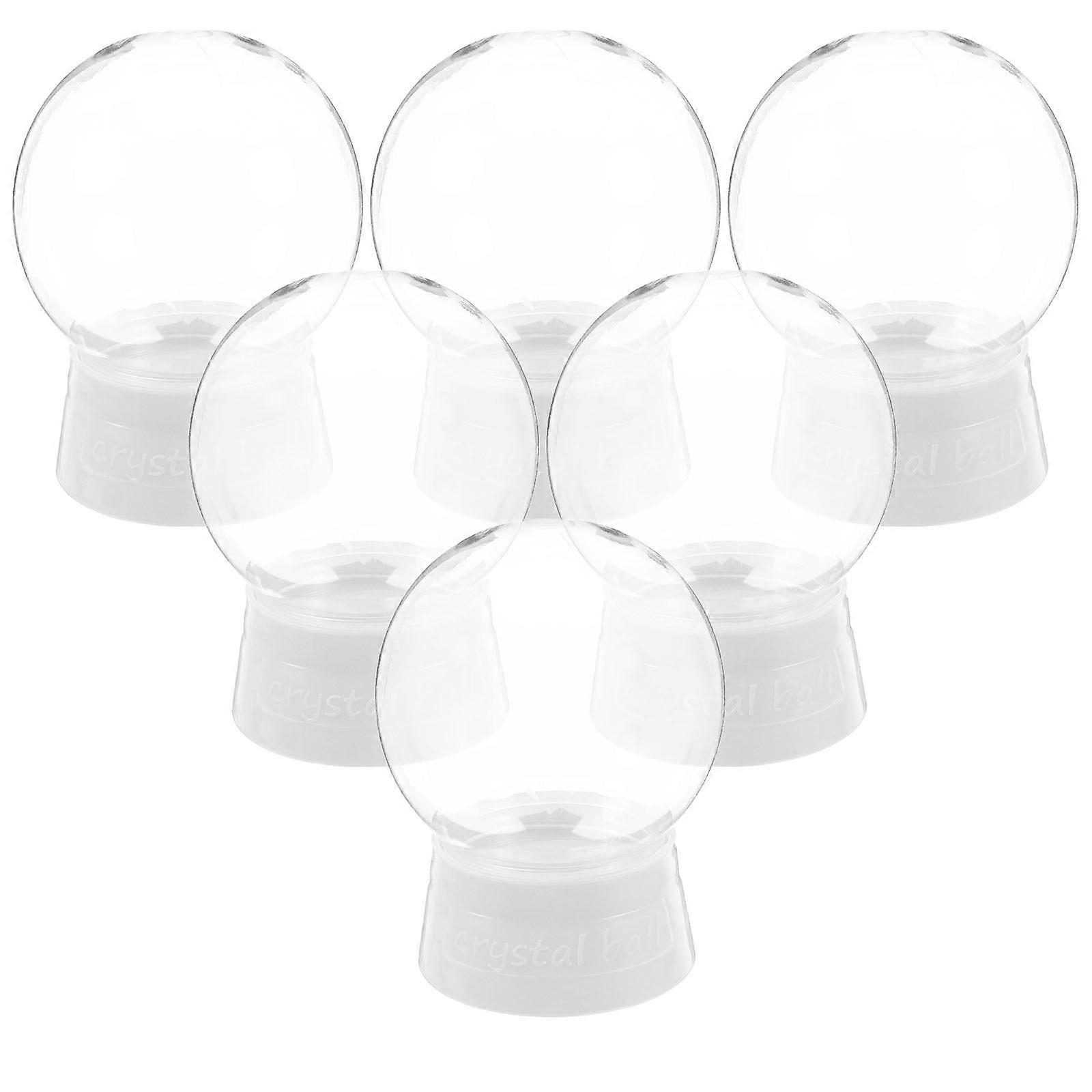 DIY Water Globe Accessories for Snow Globe Making 6Pcs White Plastic Set