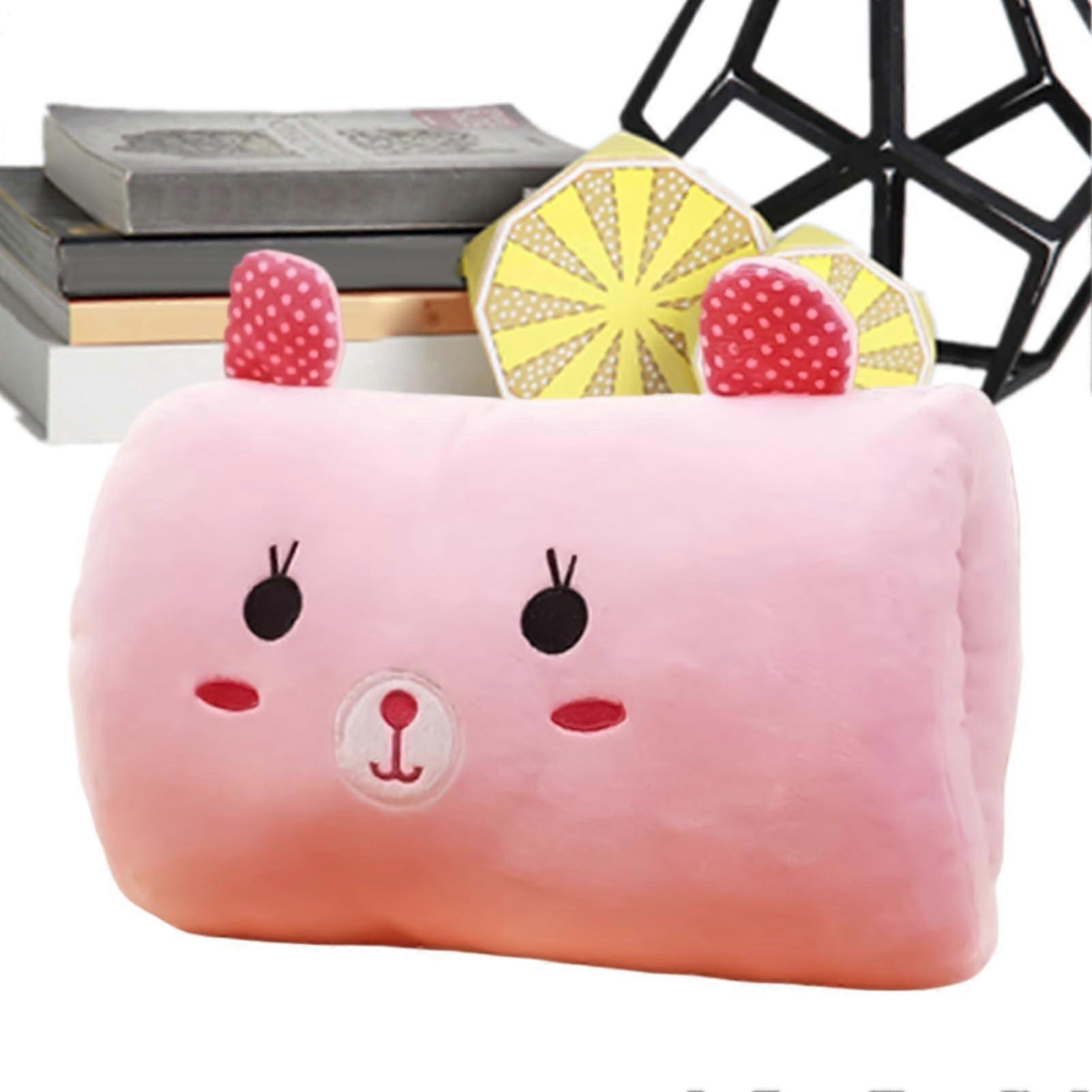Plush Bunny Pillow Hand Warmer Cushion with Cute Design for Travel, Winter, and Home Use