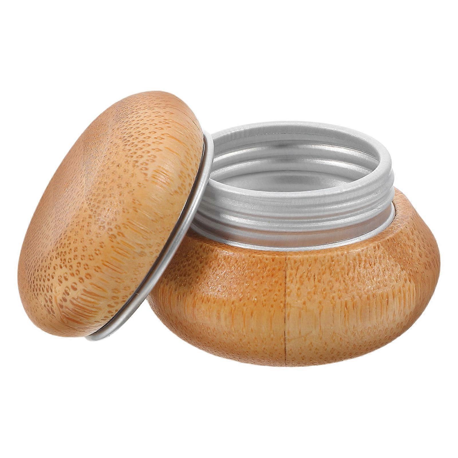 Light Brown Bamboo Balm Box for Use with Travel Containers