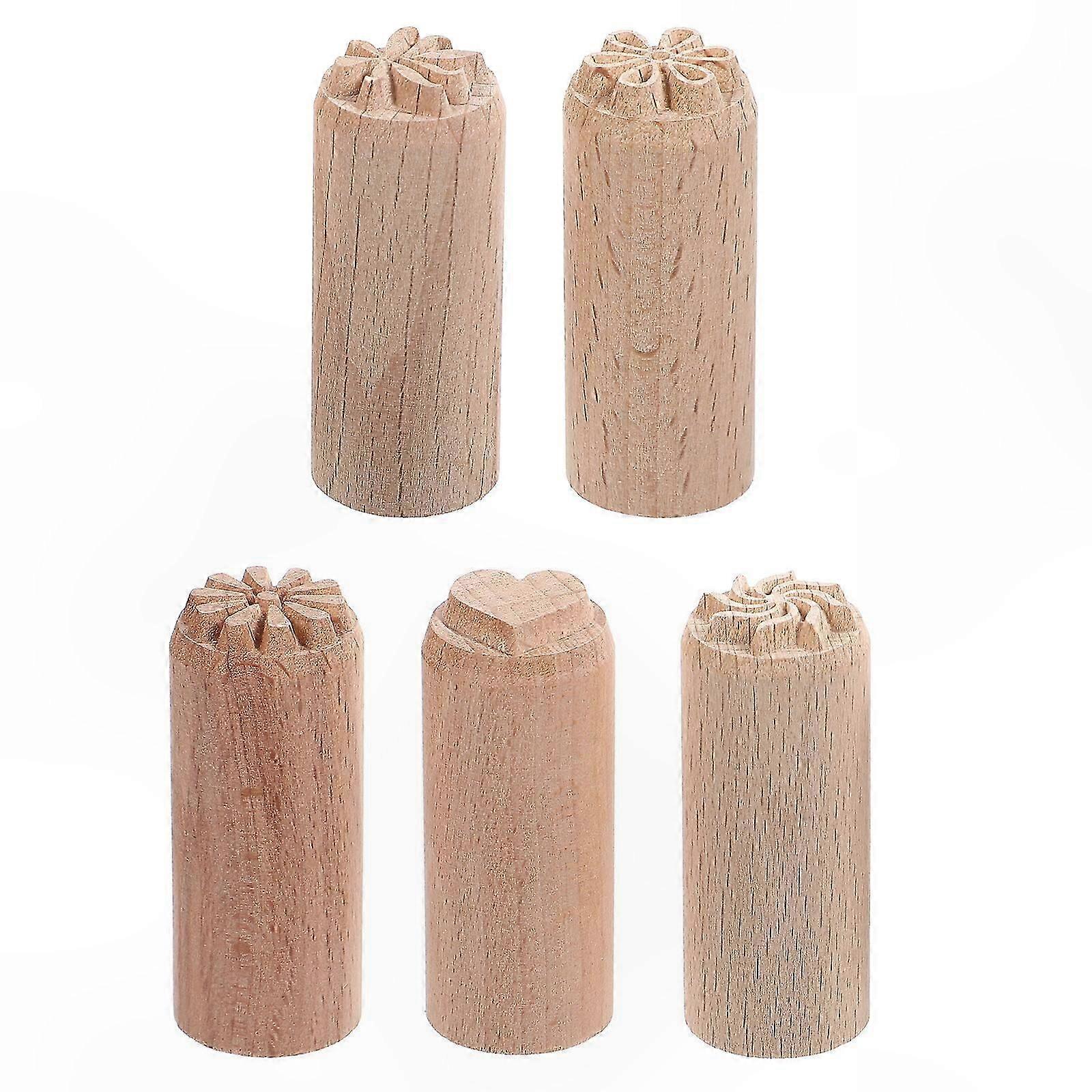 Natural Wooden Stamping Tools for DIY Crafting