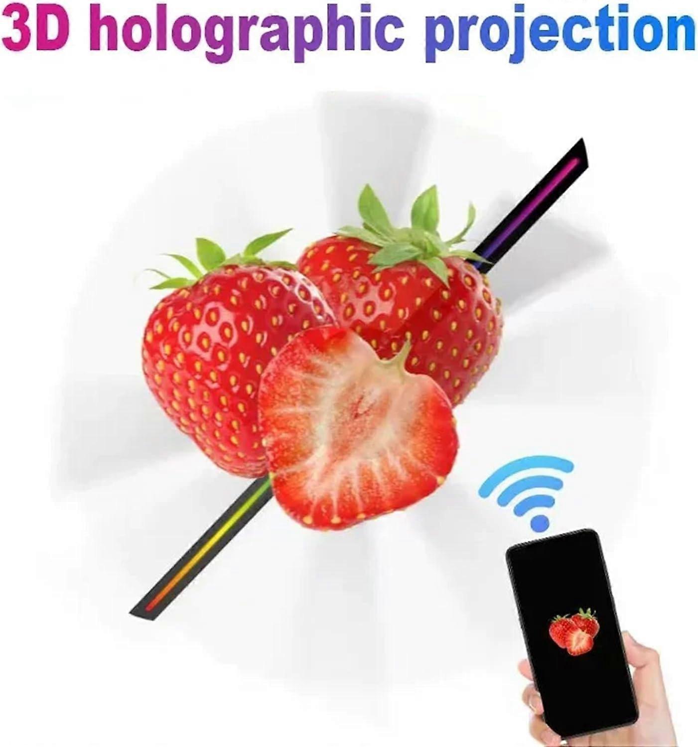 42cm 3D Holographic Fan LED Display with WiFi Control, 360° Rotation, Custom  and Vivid Graphics