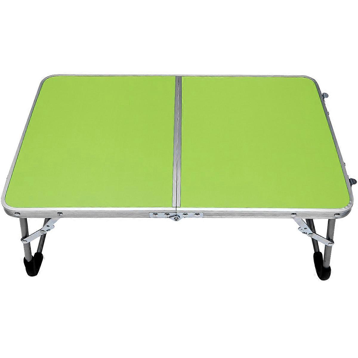 Portable Folding Table Lightweight Desk For Travel Green Easy To Clean 1Set