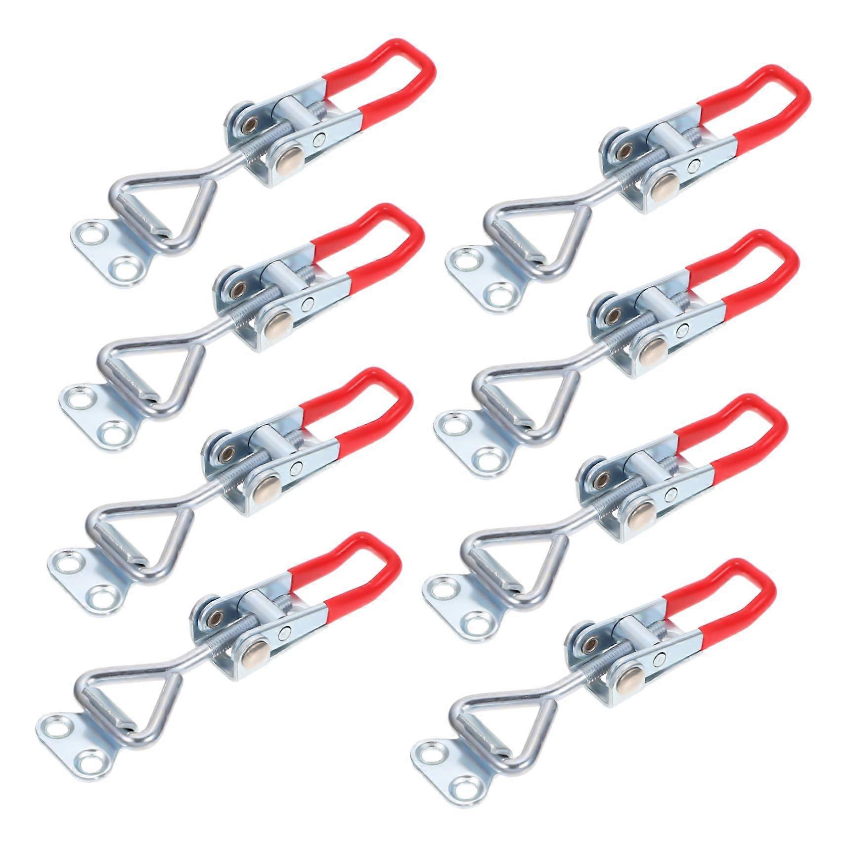 8 Pcs Heavy Duty Adjustable Toggle Latch Clamps with Quick Release Lever for Toolboxes and Cabinets