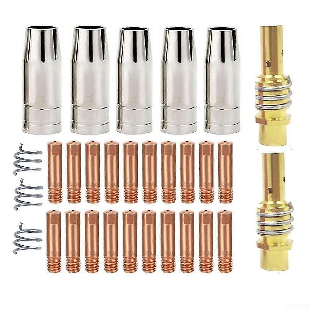 30PCS MIG Welding Torch Accessories Kit 15AK MB15 Stable Arc MultiSize Tips for HITBOX