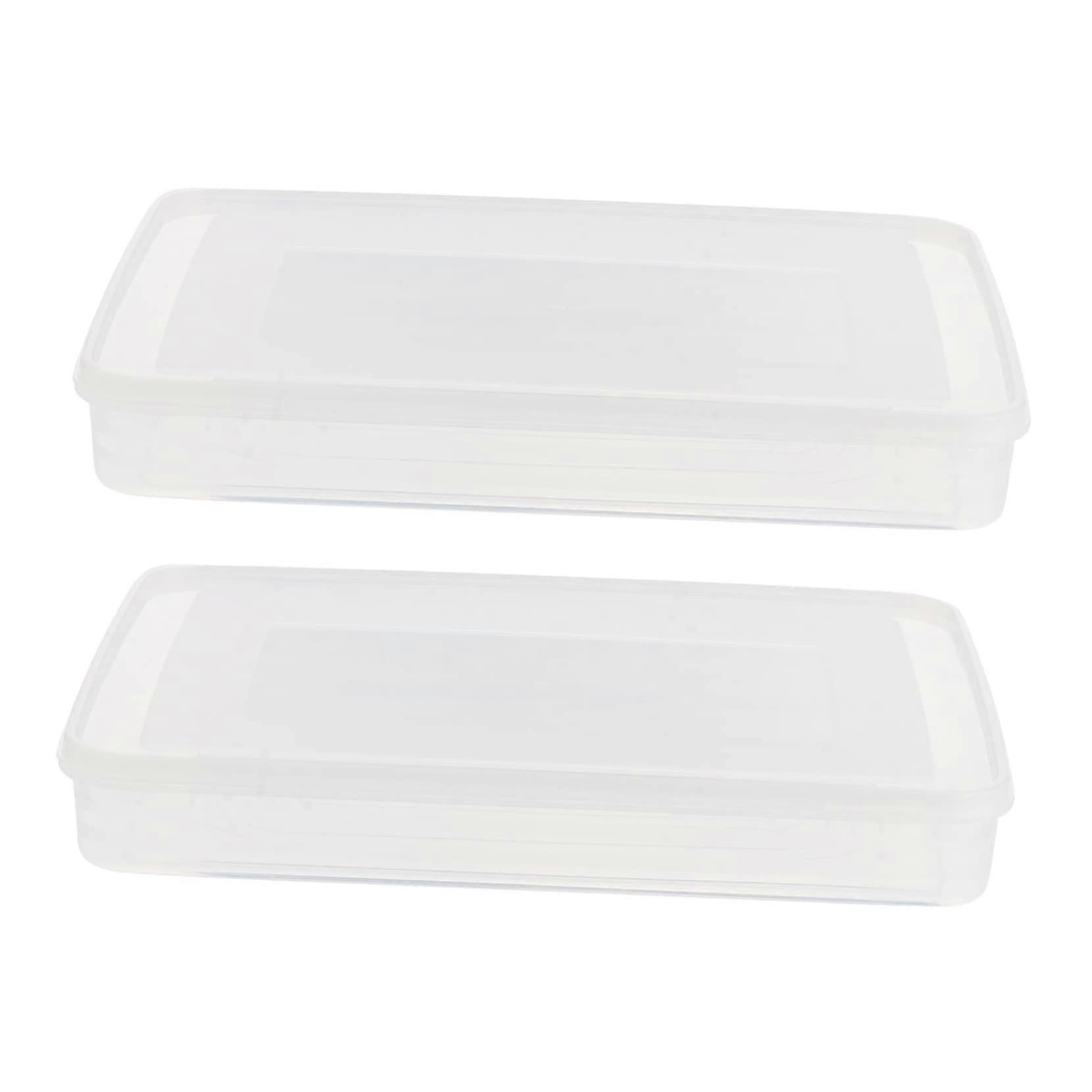 2Pcs Dumpling Storage Container with Lids, Stackable Freezer Food Organizer for Refrigerator