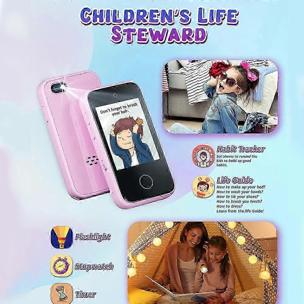 Barn SmartPhone Presenter Leksaker för flickor Pojkar i åldern 3-8, Småbarn lärande leksak js