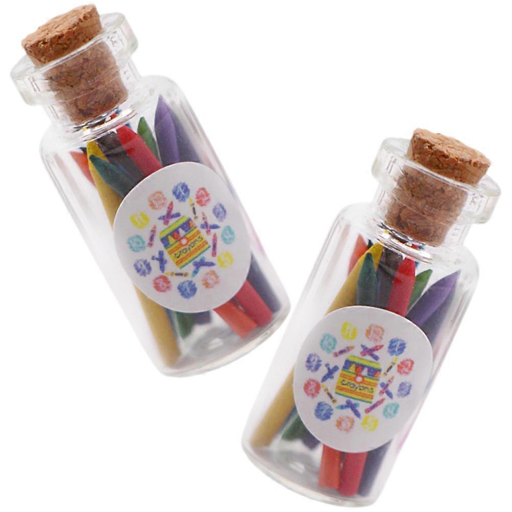 Miniature Colorful Crayons Doll House Accessory for 6Sets