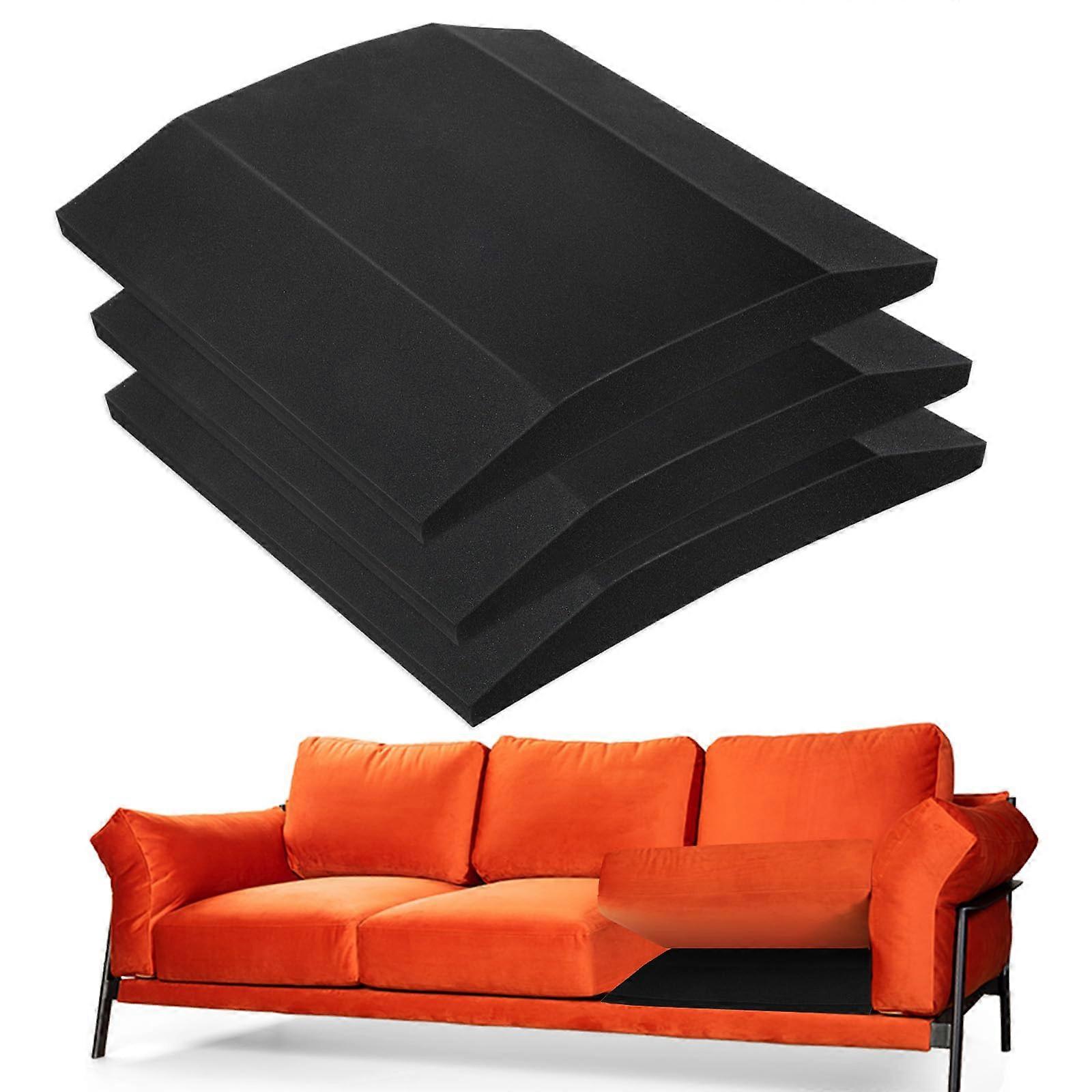 3 Pcs Couch Cushion Support for Sagging Seat Firm Foam Cuttable Sofa Cushion Support Replacement Black