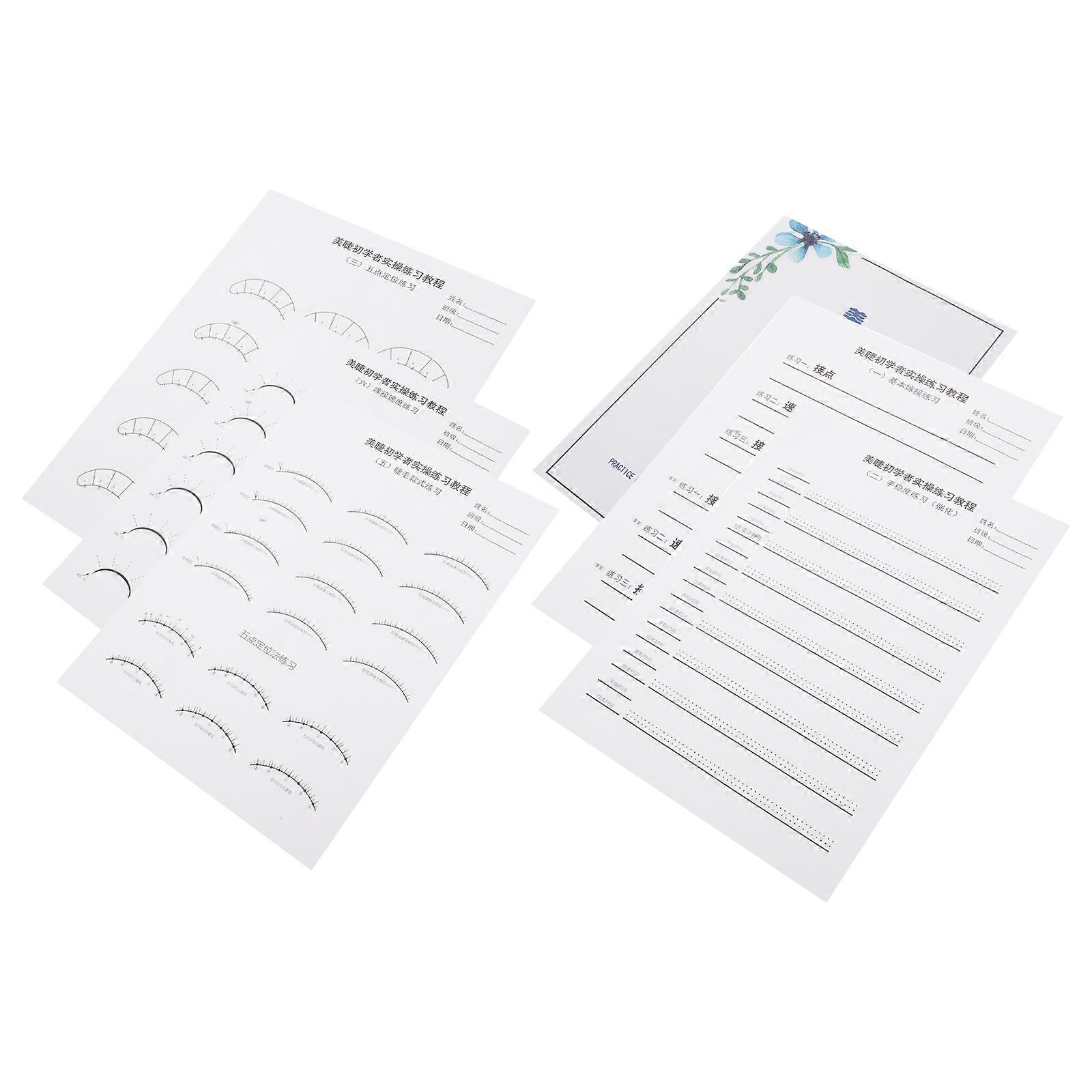 Lash Practice Sheets Eyelash Extension Practice Chart for Beginners