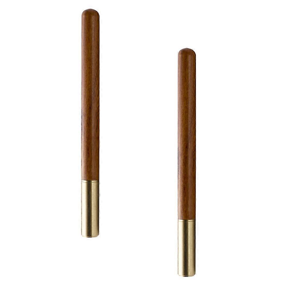 Replaceable Sign Pen Portable Business Pen for Writing Use 2Pcs Brown