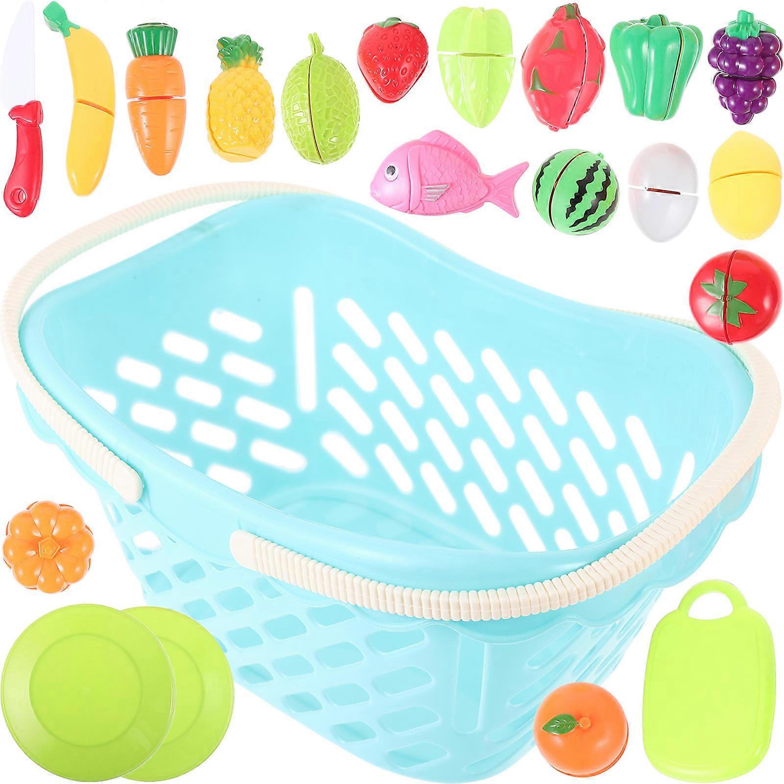 Child Toy Set for Playing 1Set Kitchen Cutting Fruit Vegetable Playthings