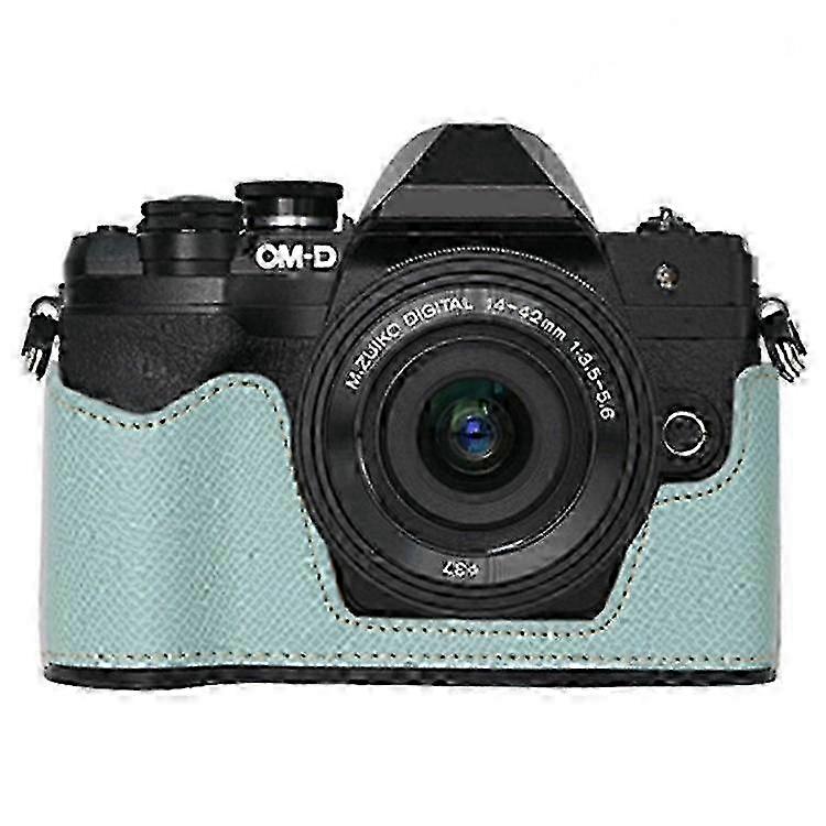 2025 Compatible For Om-d E-m10 Iv Camera Case Pu Bottom Cover LightBlue