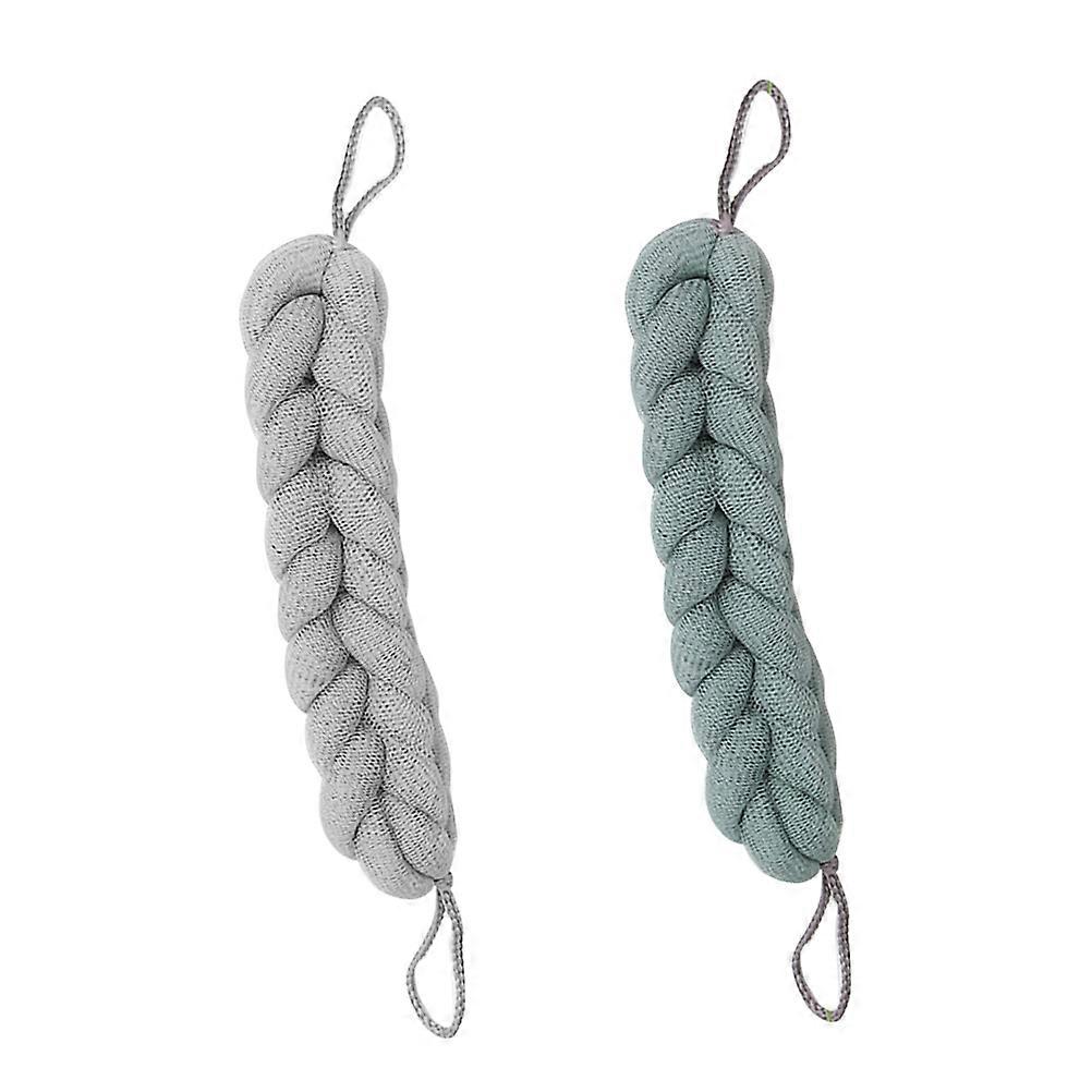 Shower Sponge Pouf Long Bath Strips Body Scrubber 2Pcs for Bathing Care