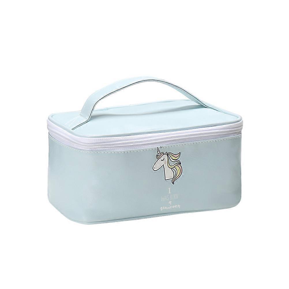 Sky-Blue Makeup Bag Multifunctional Unicorn Pouch for Storage 2Pcs