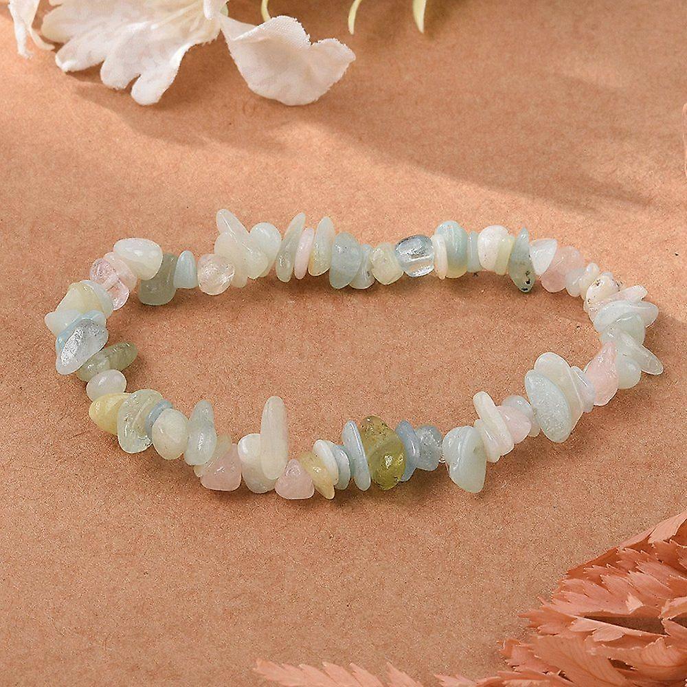 Natural Morganite Beaded Stretch Bracelets 2-1/8 inch(54mm)