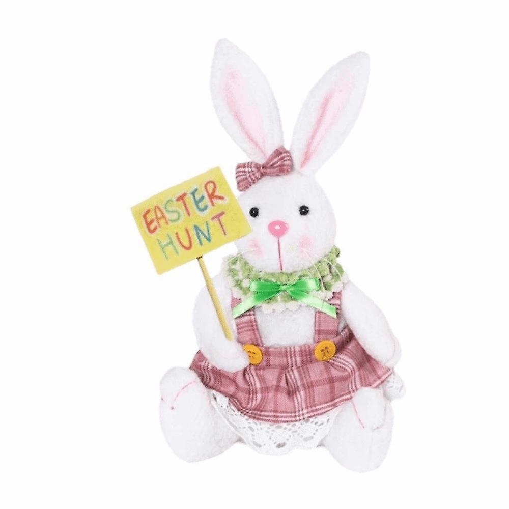Creative Easter Bunny Ornament Cute Cartoon Easter Rabbit Ornament Soft Decorative Easter Rabbit Easter Themed Decoration