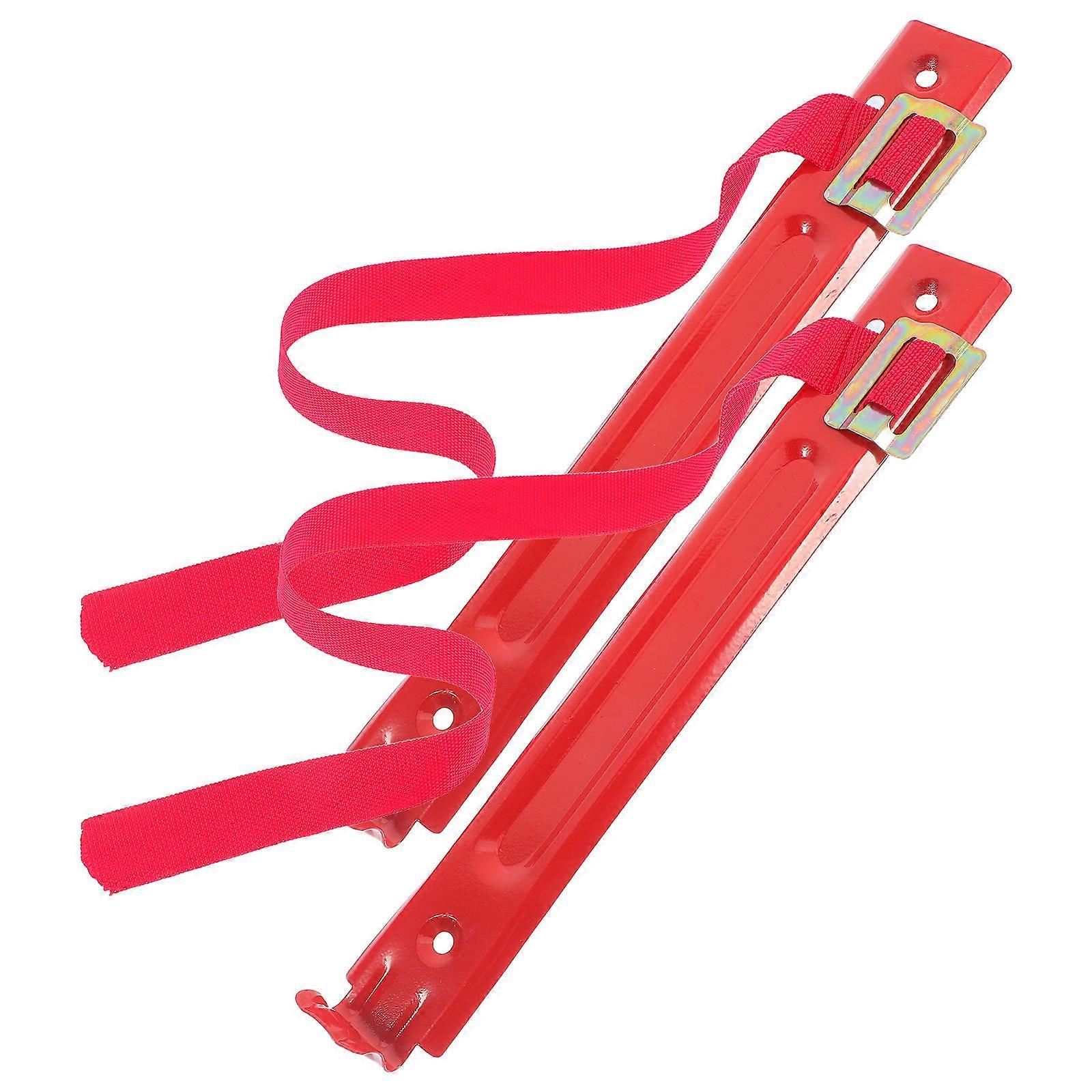 Heavy Duty Fire Extinguisher Hook Wall Mount Extinguisher Bracket 2Pcs Red