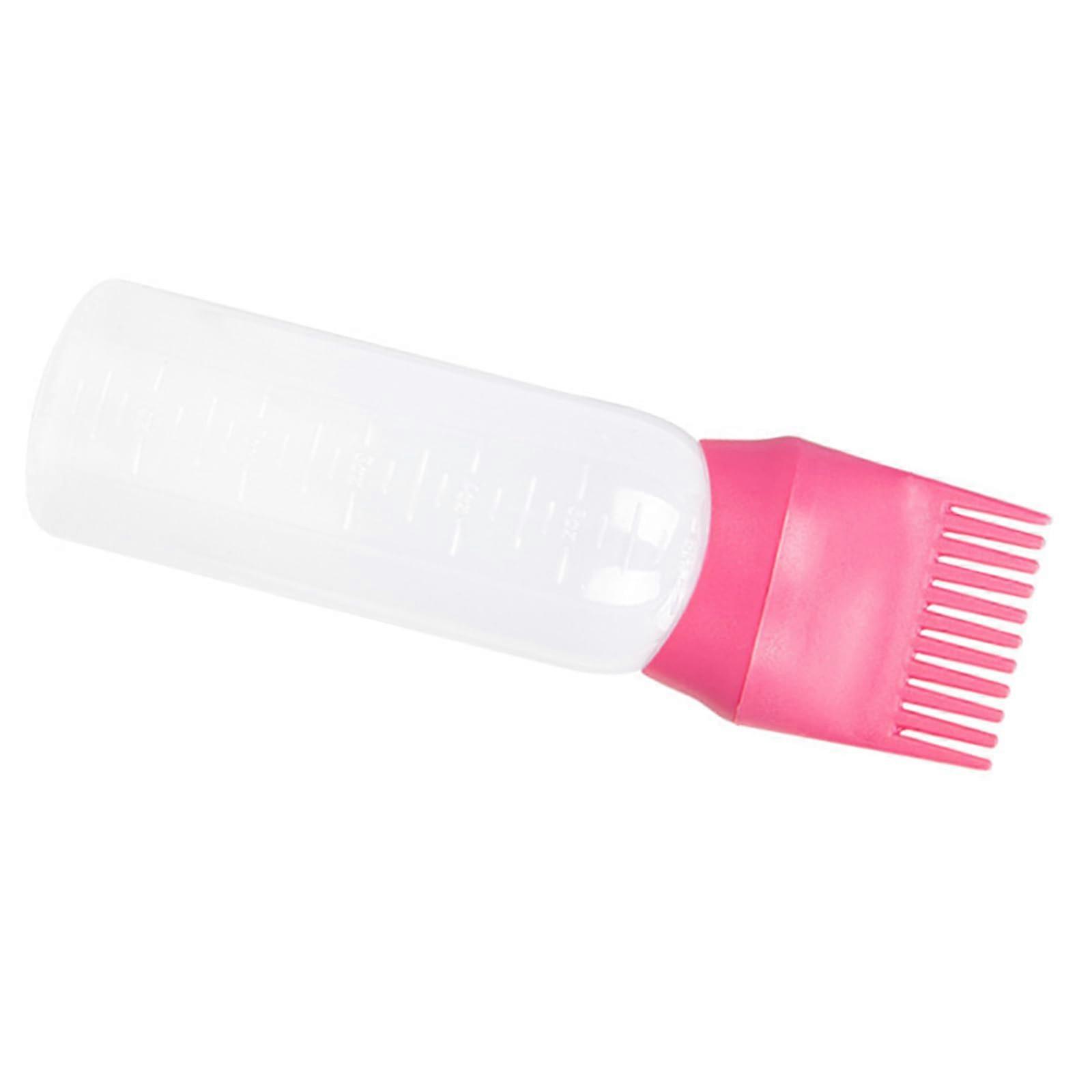 Root Comb Applicator Bottle for Hair Coloring with Graduated Scale and Precise Root Application