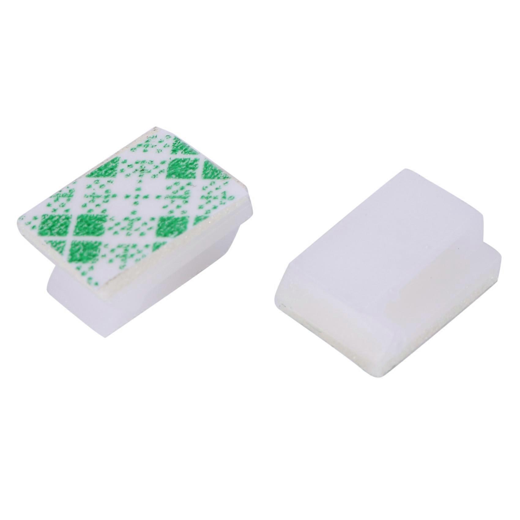 30x Cable holder Cable clip Cable clamp Self-adhesive white