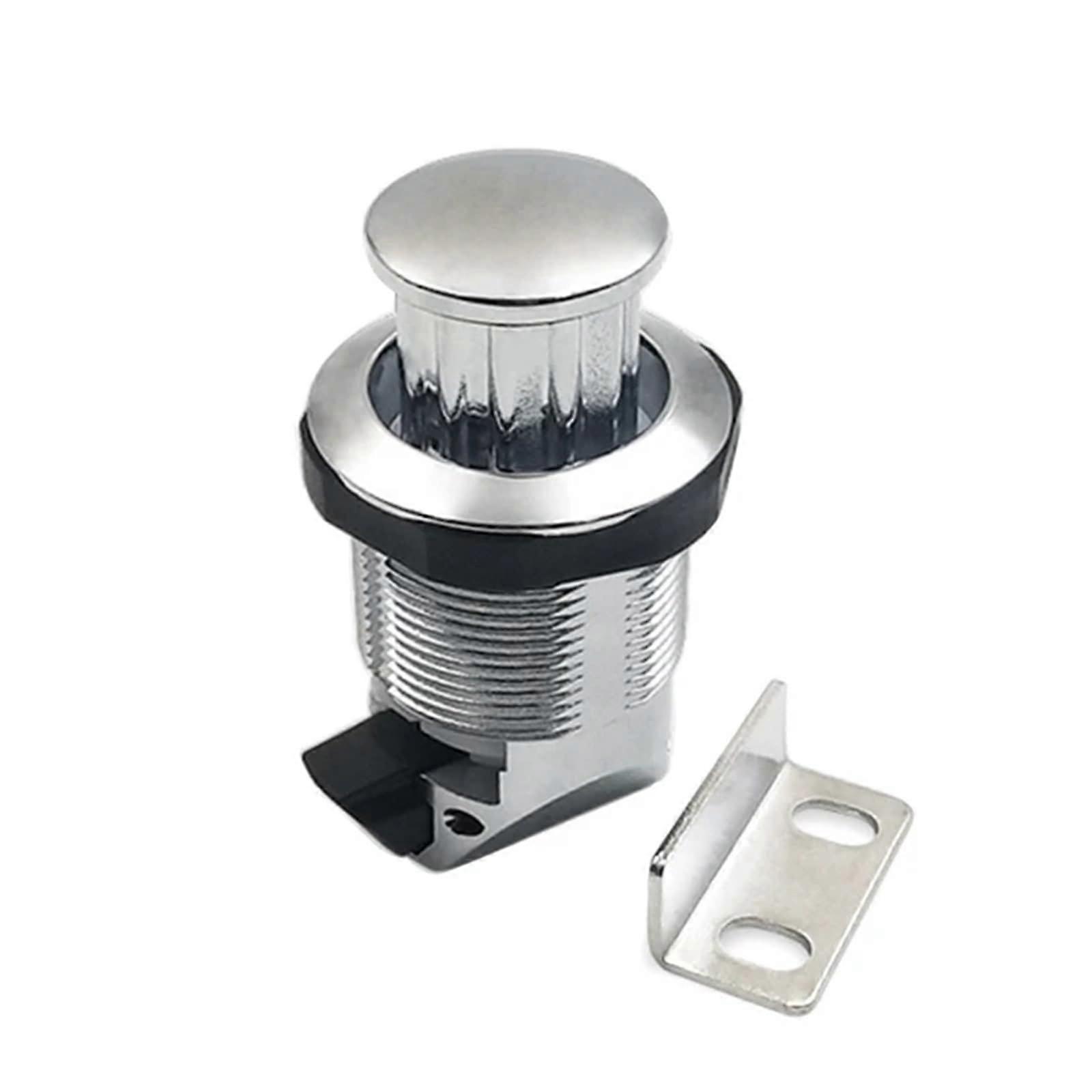 Push Button Latch Set for RV Cabinet and Drawer, TamperResistant, Easy Install, Chrome Finish
