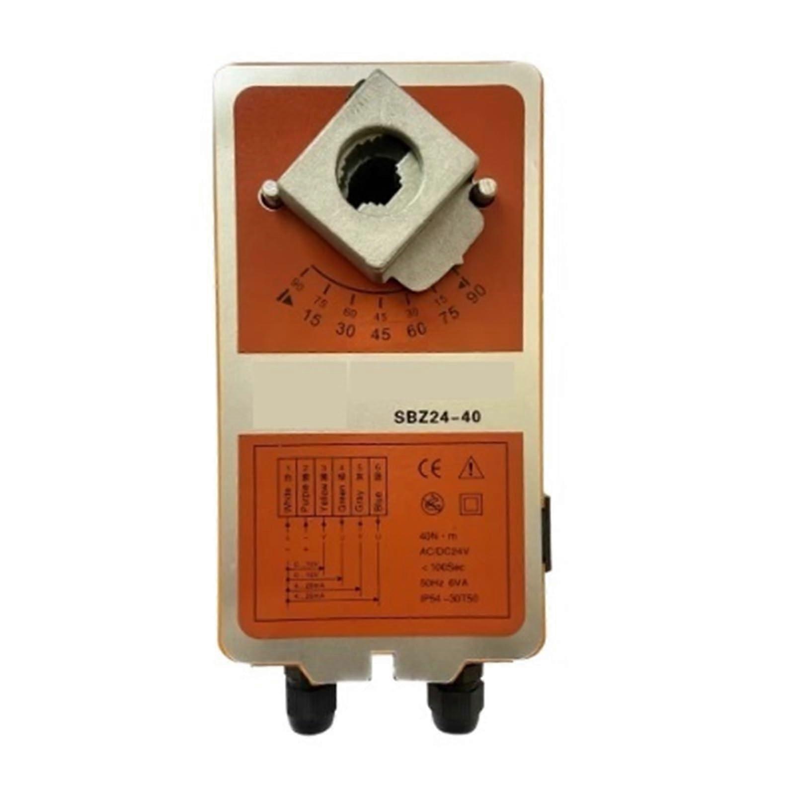 Electric Damper Actuator 24V 40Nm HVAC Valve Controller with Easy Angle Adjustment and Reset
