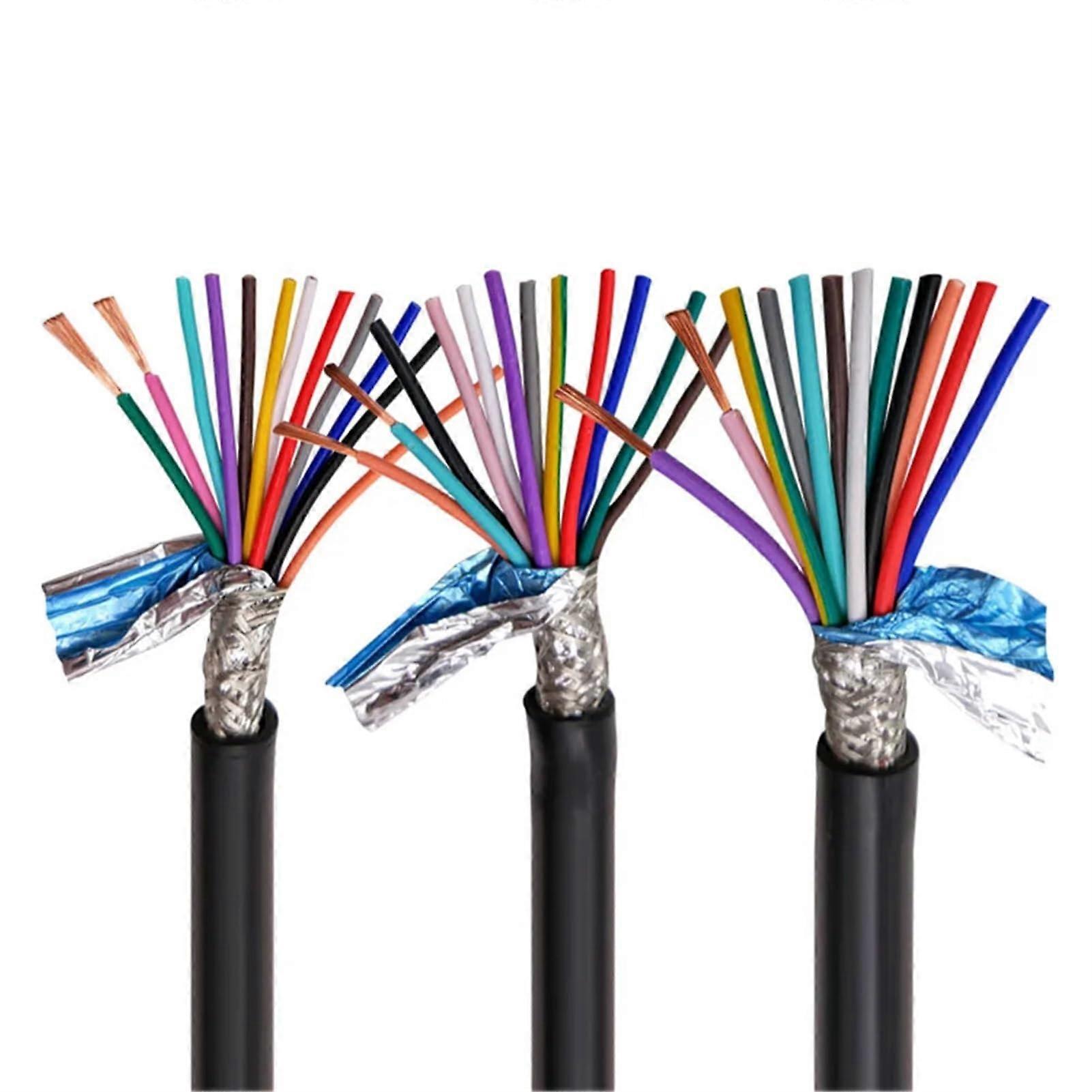 22AWG Shielded Control Cable 5 Core Copper Wire AntiInterference Signal Transmission 5m