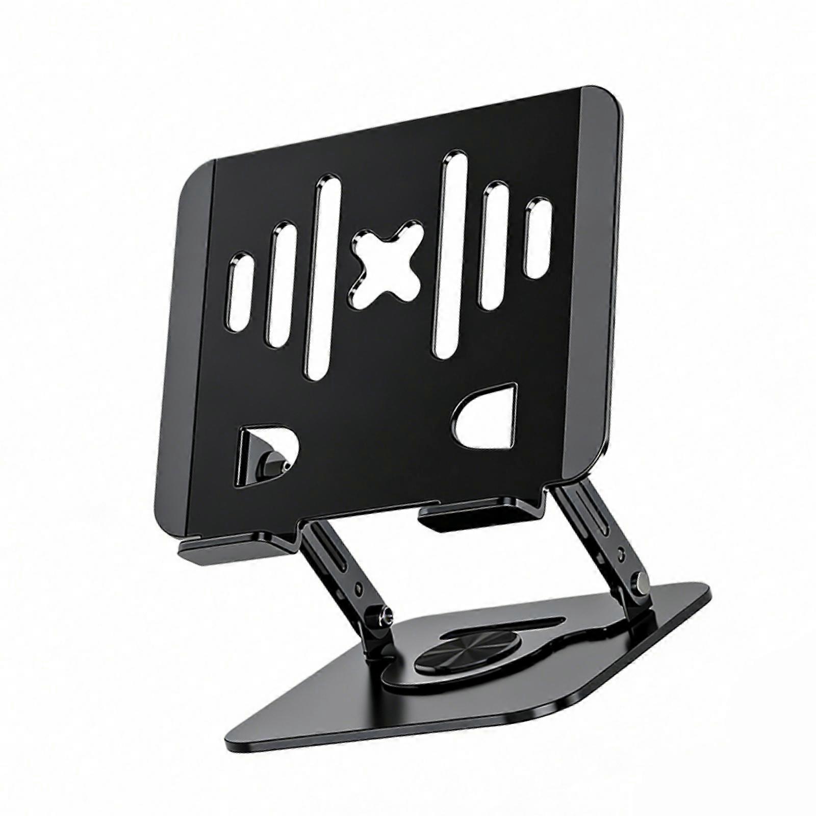 Modern Foldable Adjustable Desktop Stand for Tablets and Laptops 360 Rotations Ventilation Design  Gray