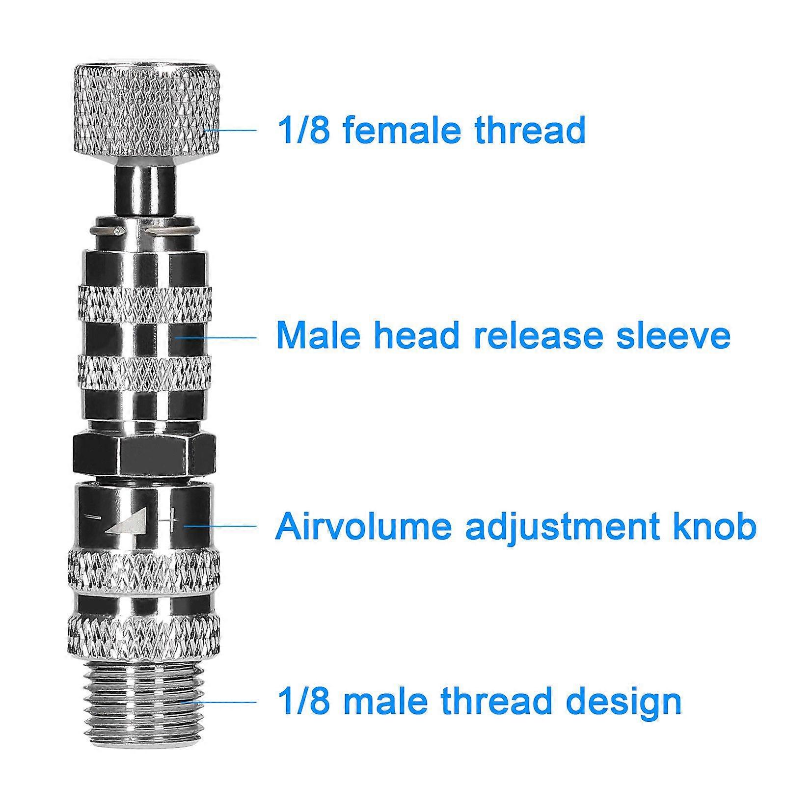 T119 1/8 Interface Quick Rlease Coupler with Air Pressure Control Function Airbrush Spring Lock Connector