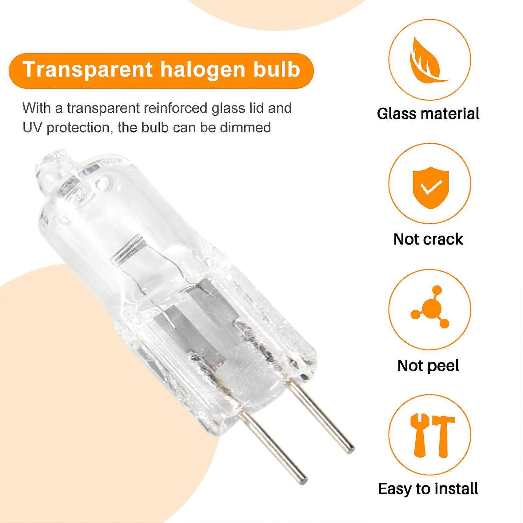 5 x G4 20W 12V lâmpadas de cápsula halógena transparente