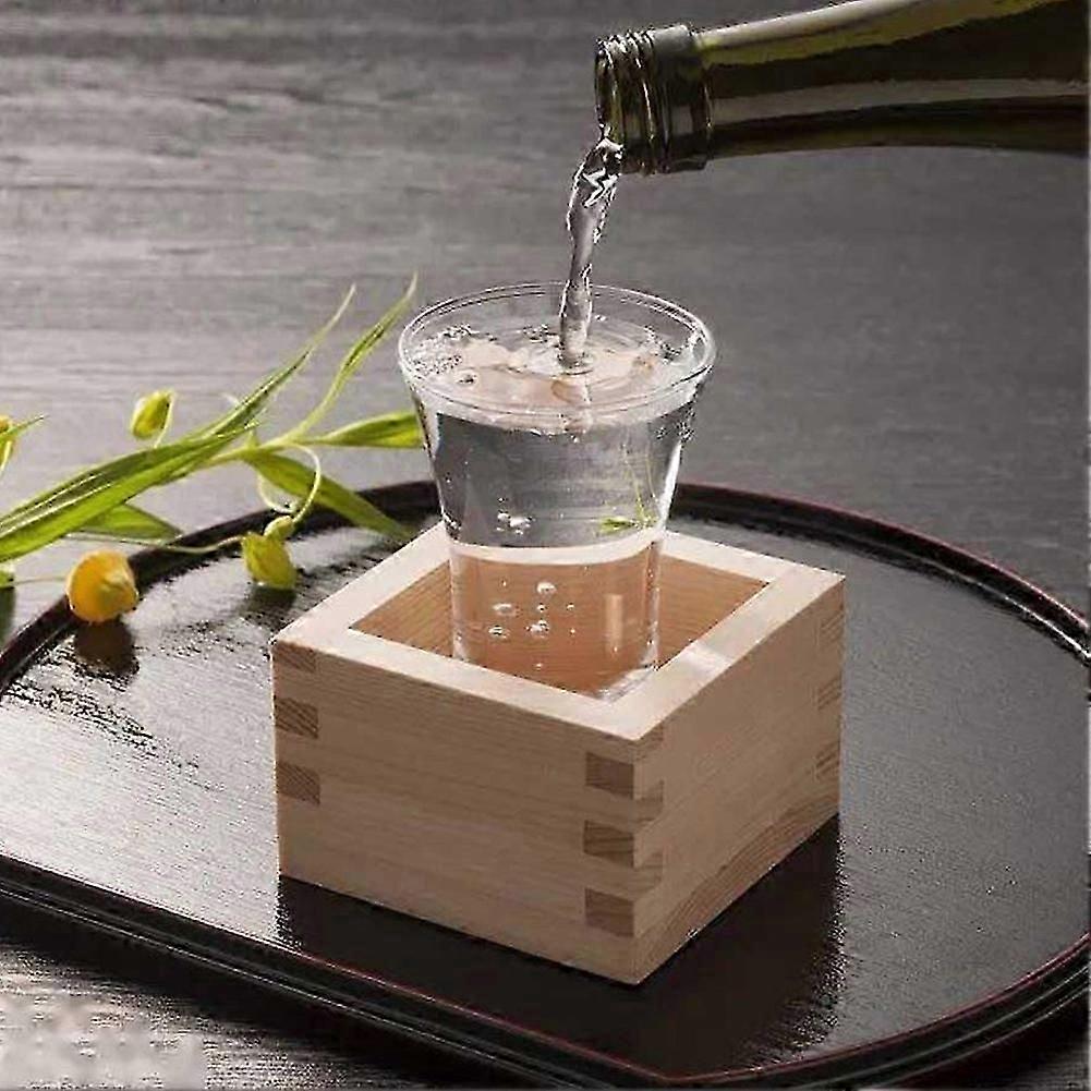 4pcs Japanese Culture Wood Wooden Sake Cup Masu Box Put the Wine