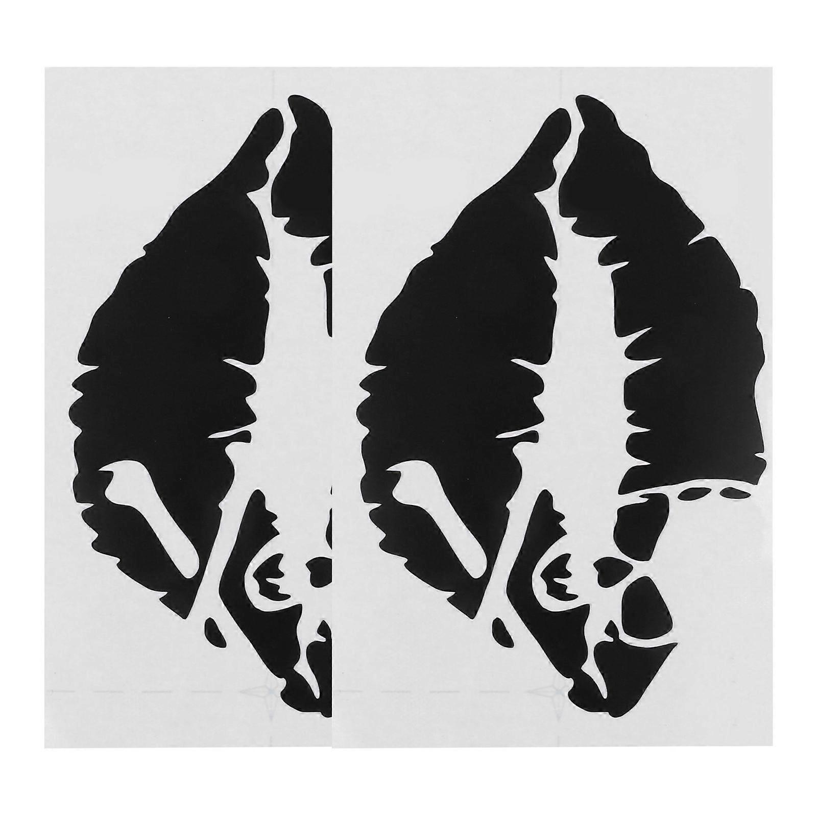 Lip Pattern Car Sticker for Decoration 2Pcs Creative PVC Car Decal